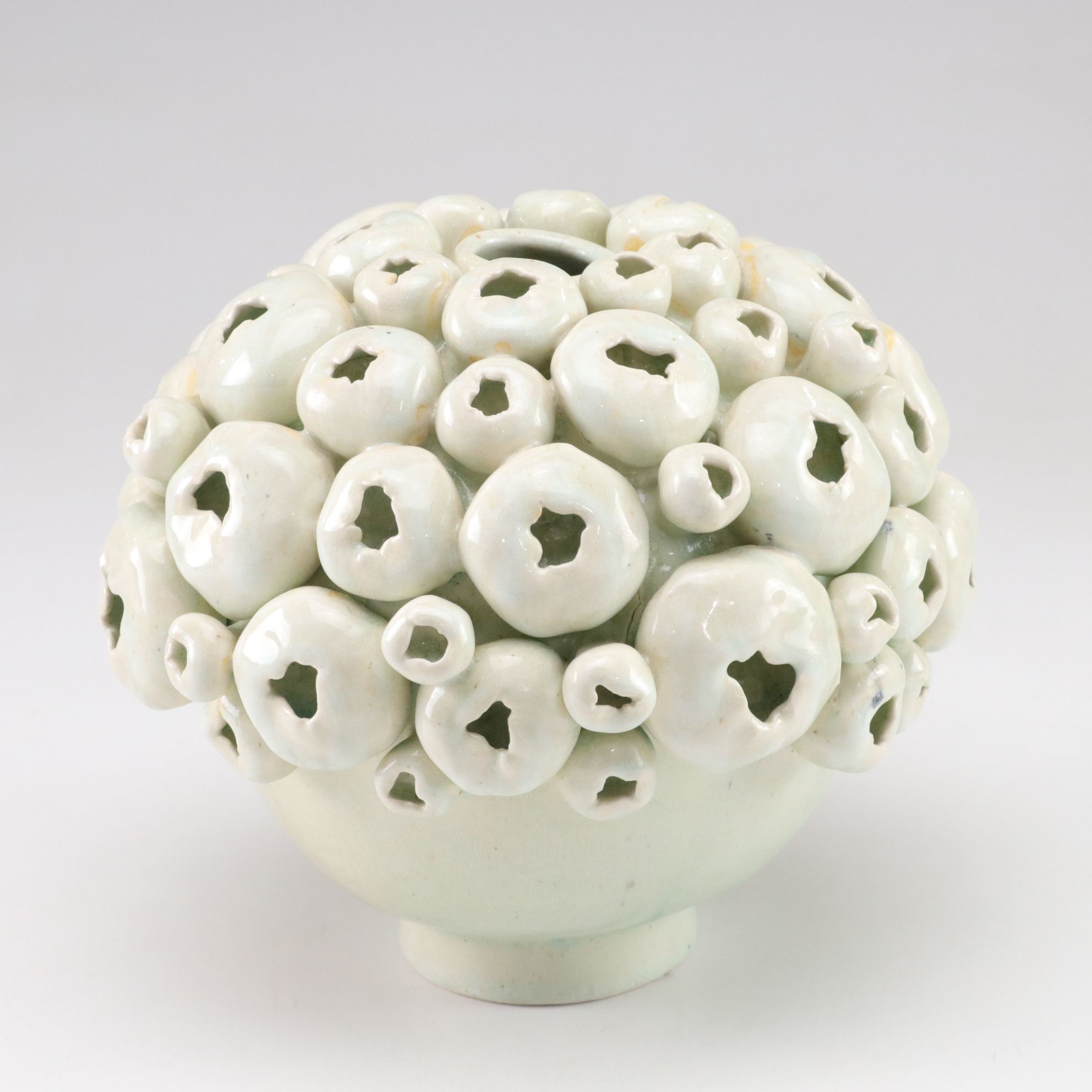 Rolling Greens Ceramic Vase with Bulbs