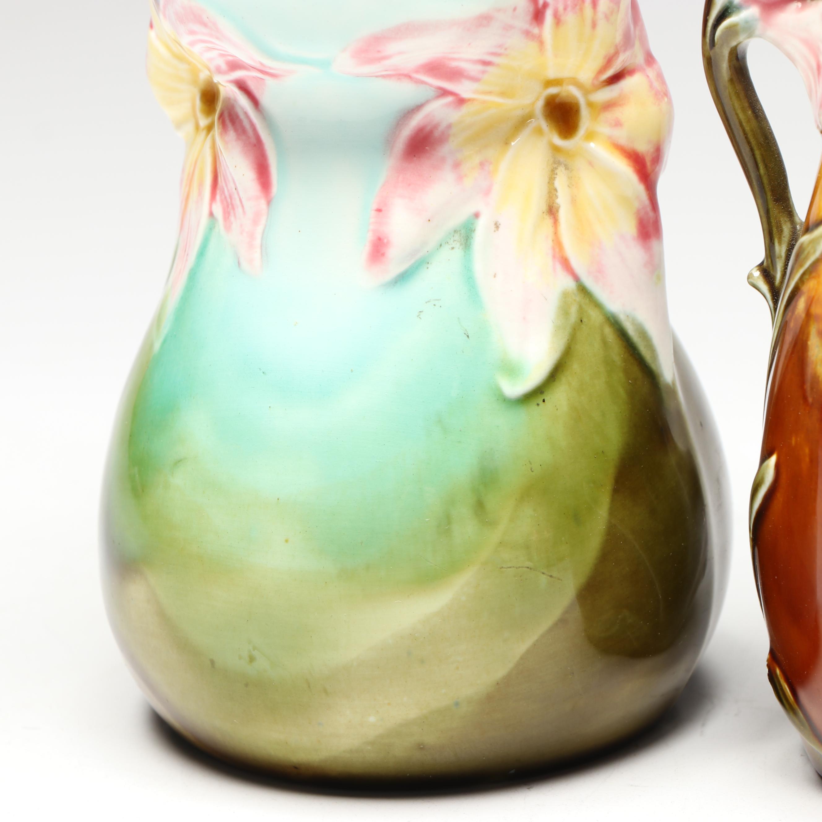European Art Nouveau Style Ceramic Vases, Early 20th Century