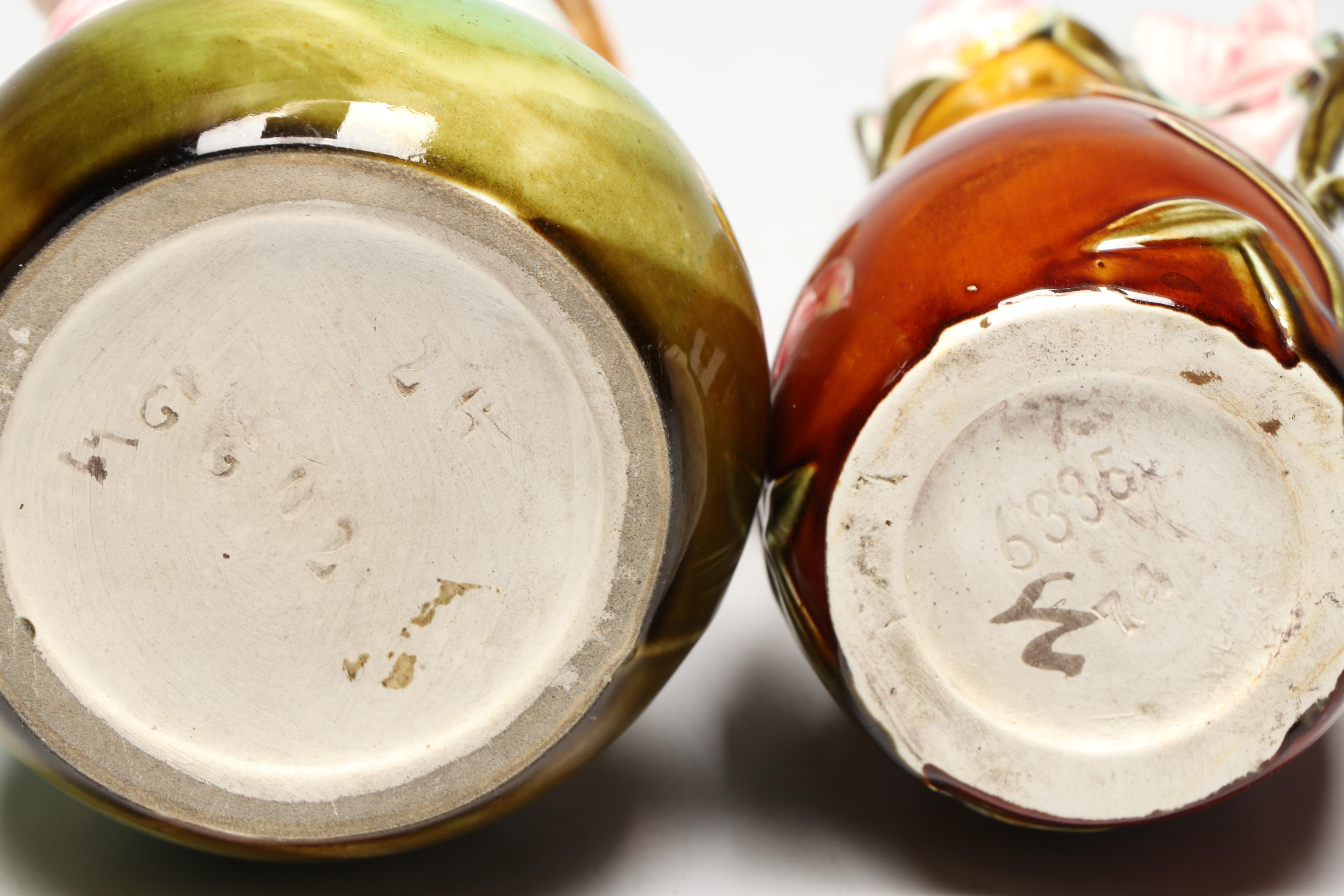 European Art Nouveau Style Ceramic Vases, Early 20th Century