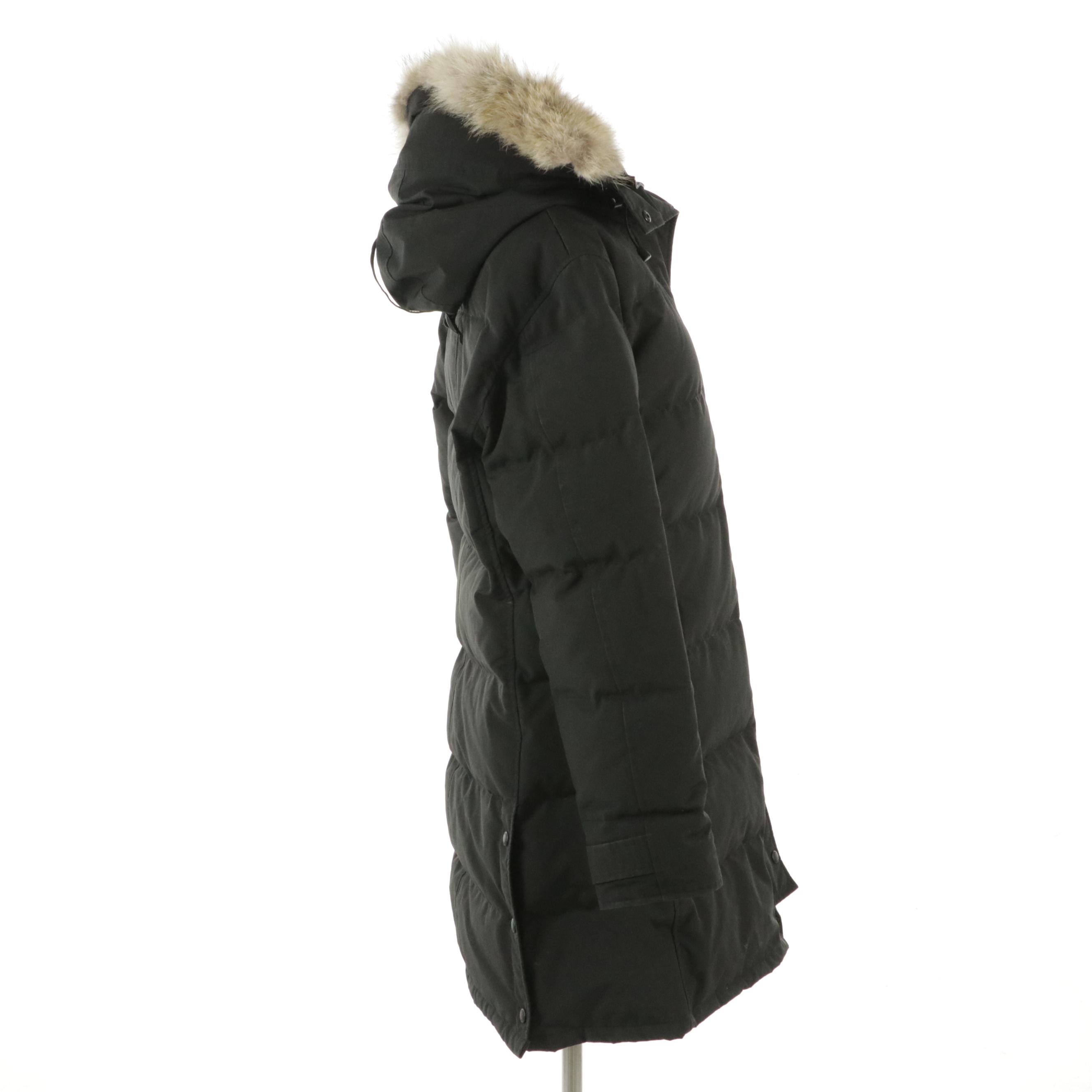 Canada Goose "Shelburne" Mid-Length Parka in Black Nylon