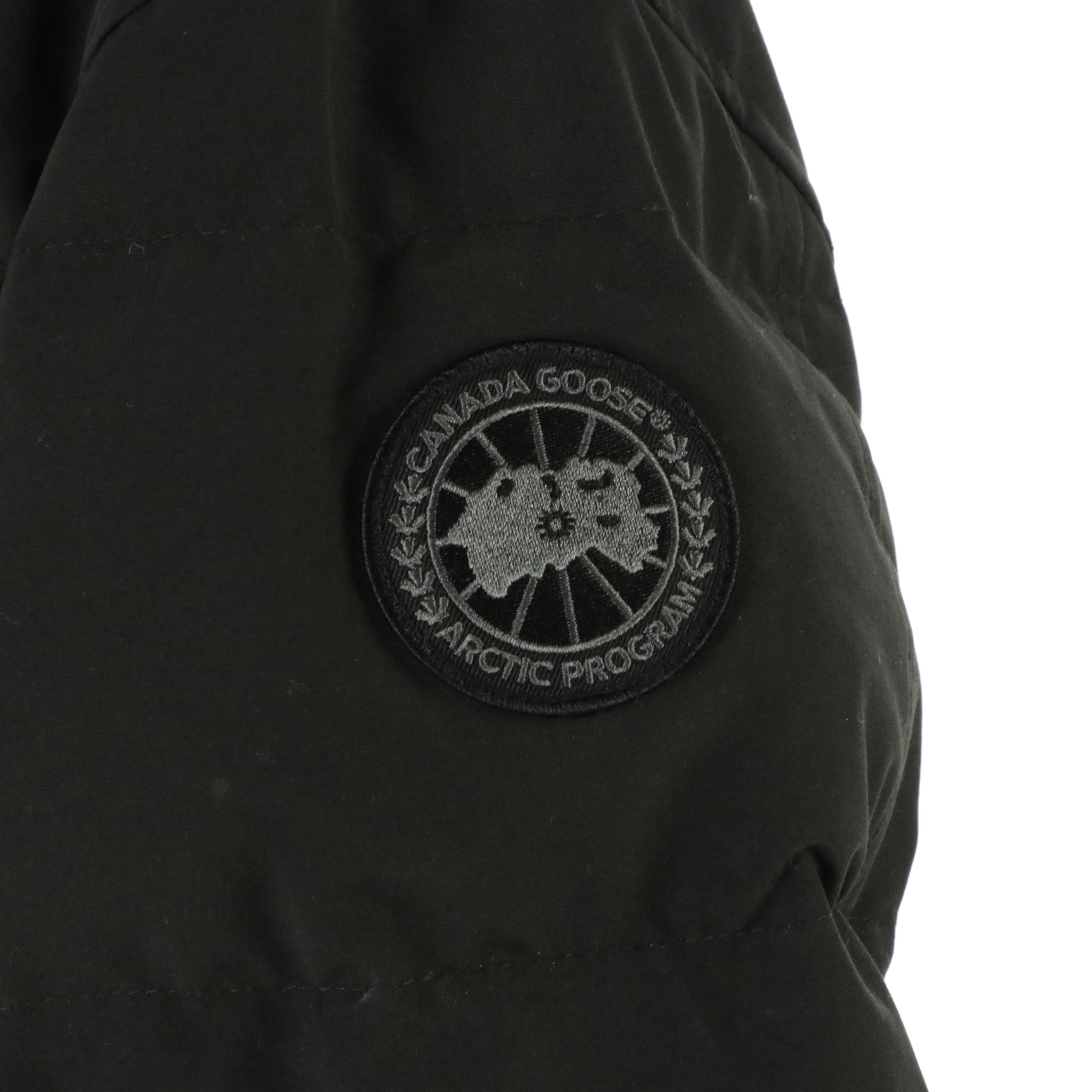 Canada Goose "Shelburne" Mid-Length Parka in Black Nylon