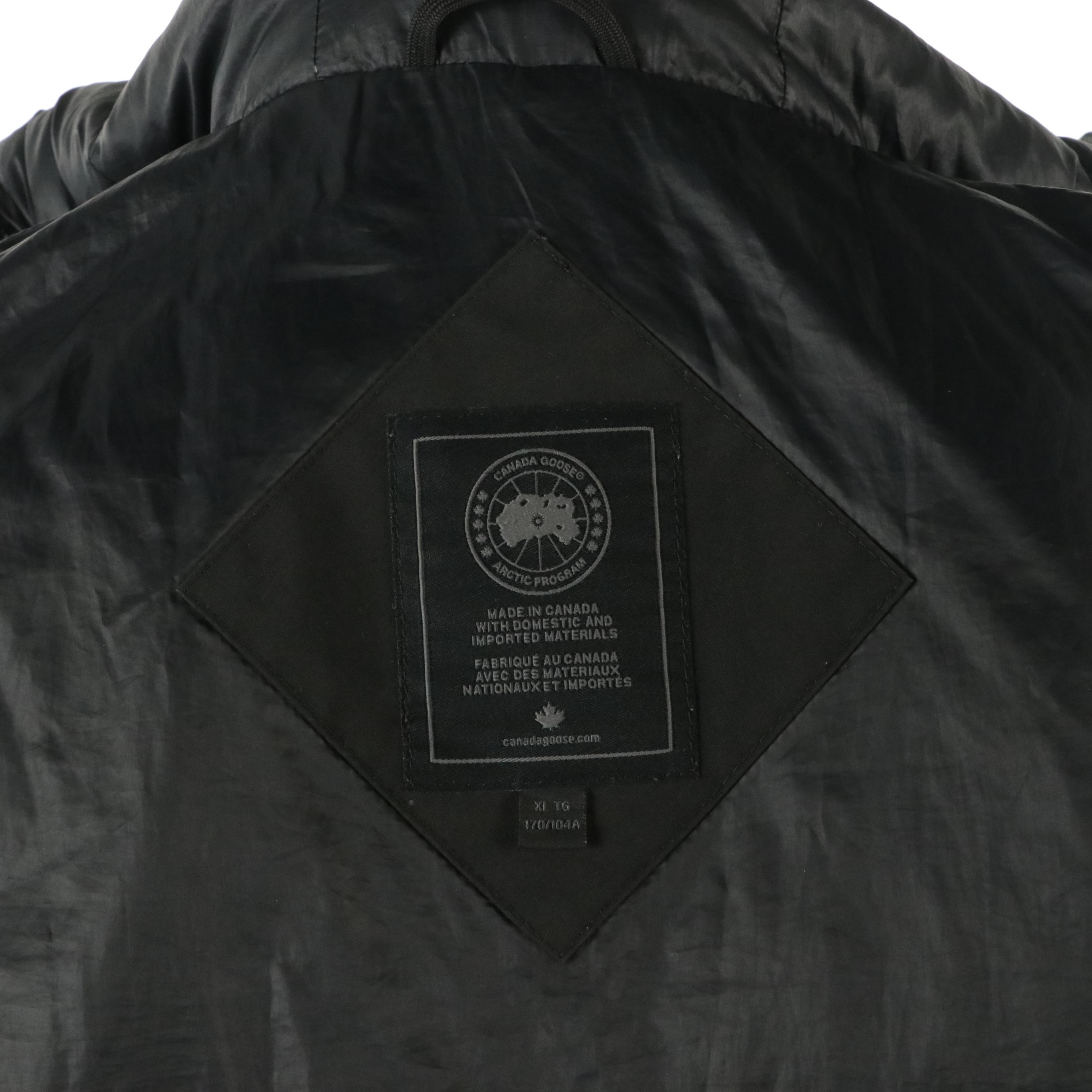 Canada Goose "Shelburne" Mid-Length Parka in Black Nylon