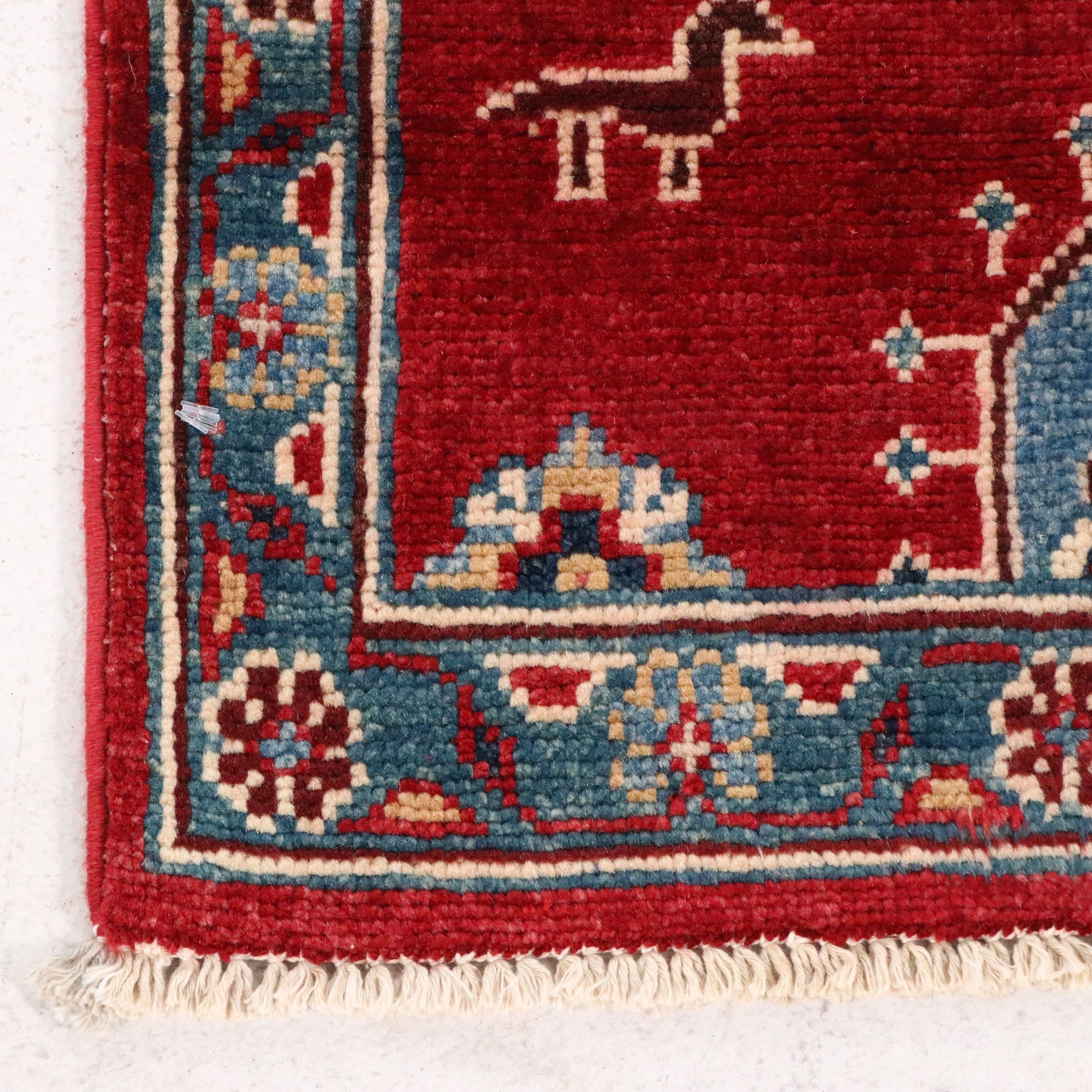 2'8 x 8'4 Hand-Knotted Pakistani Kazak Carpet Runner