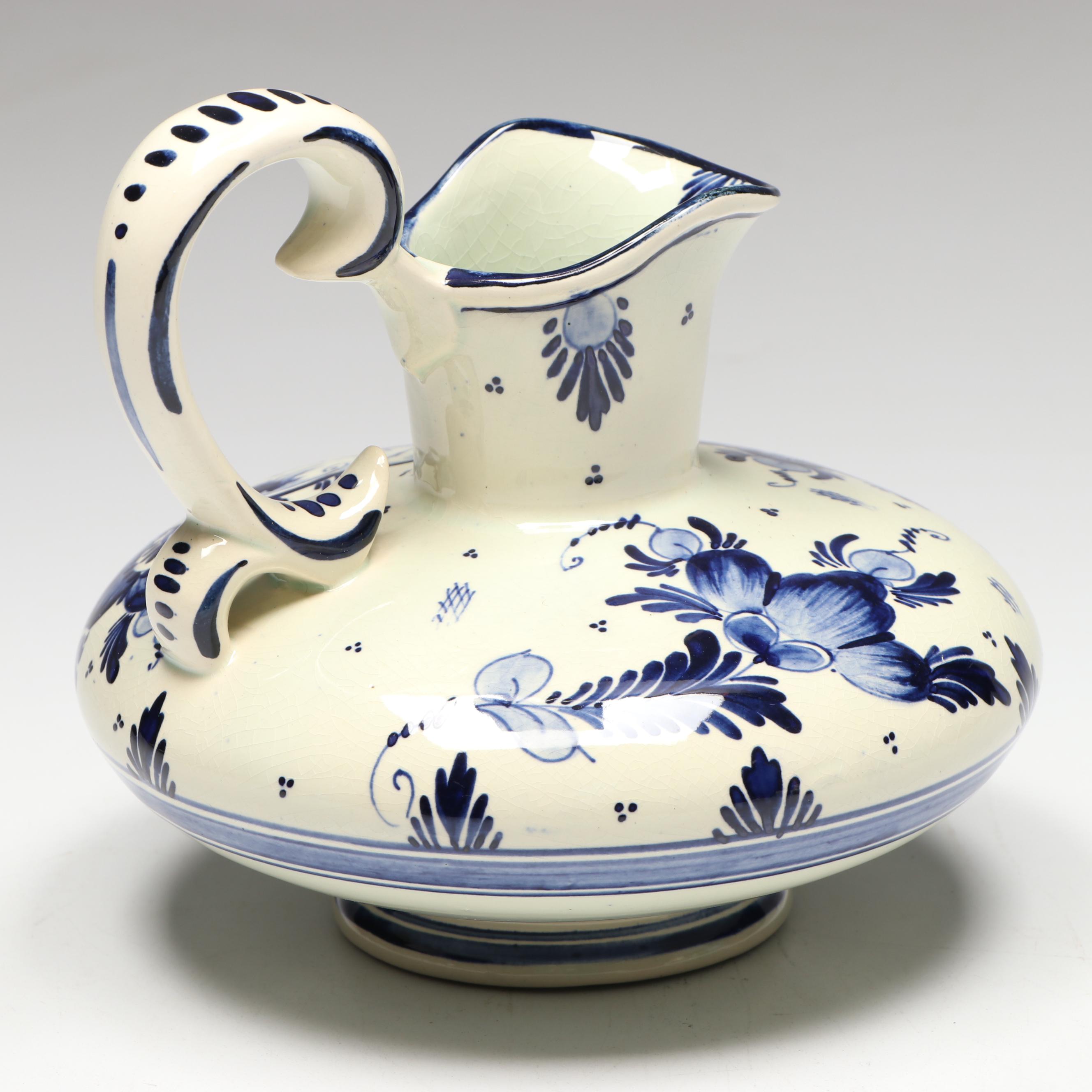 Delft Earthenware Windmill Ewer