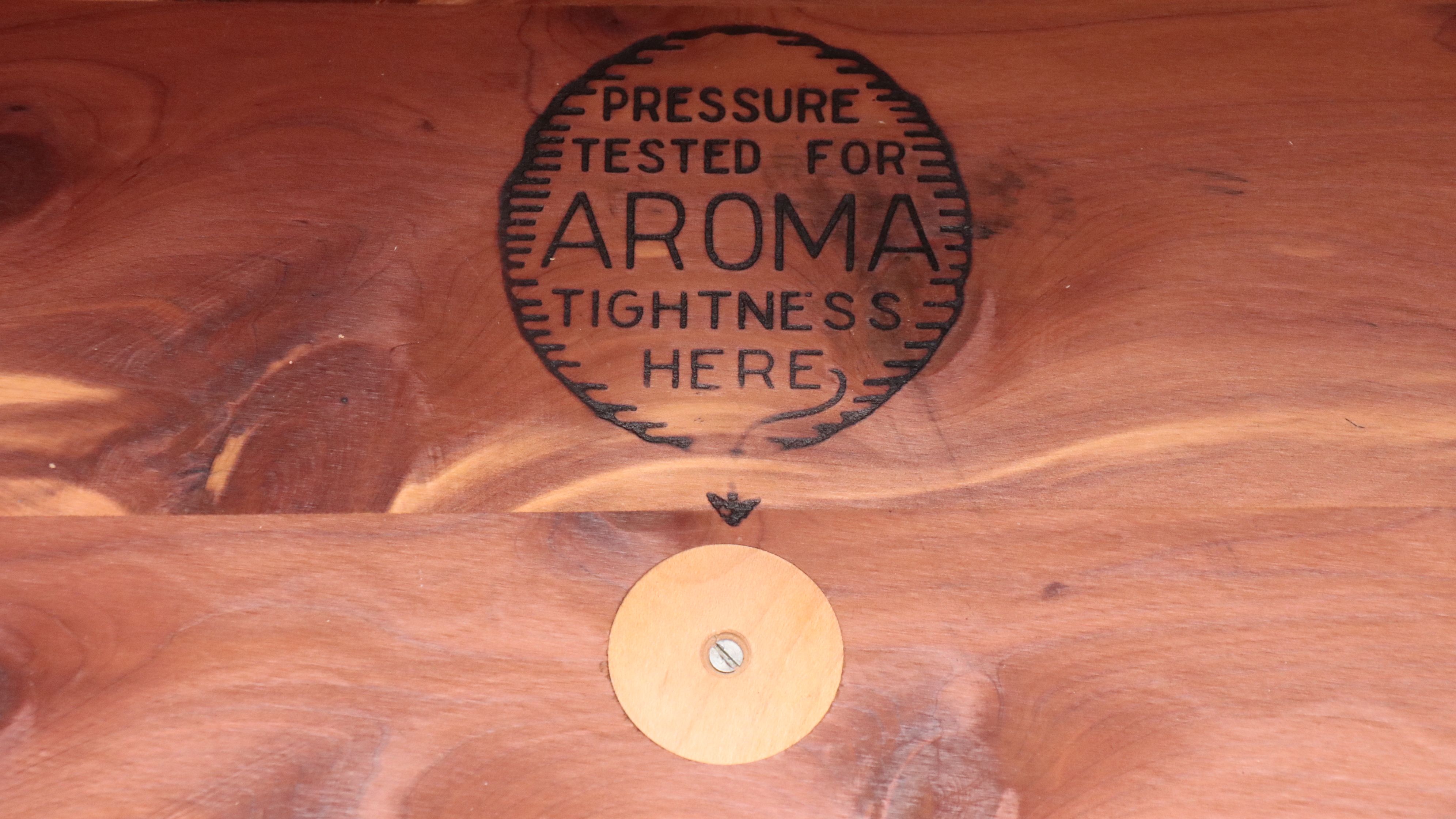 Lane Art Deco Style Waterfall Veneer Front Cedar Chest, Early to Mid-20th C.