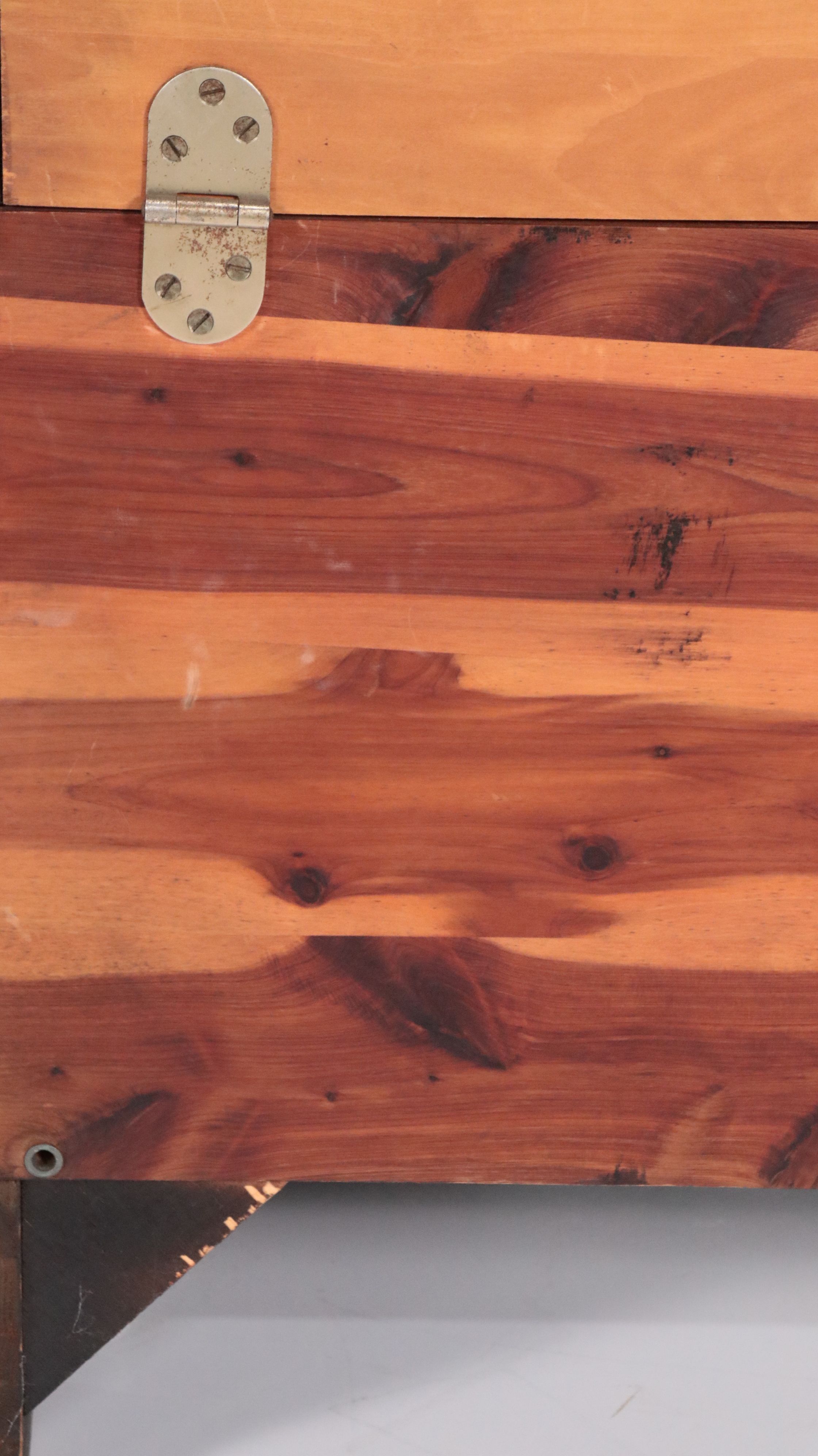 Lane Art Deco Style Waterfall Veneer Front Cedar Chest, Early to Mid-20th C.