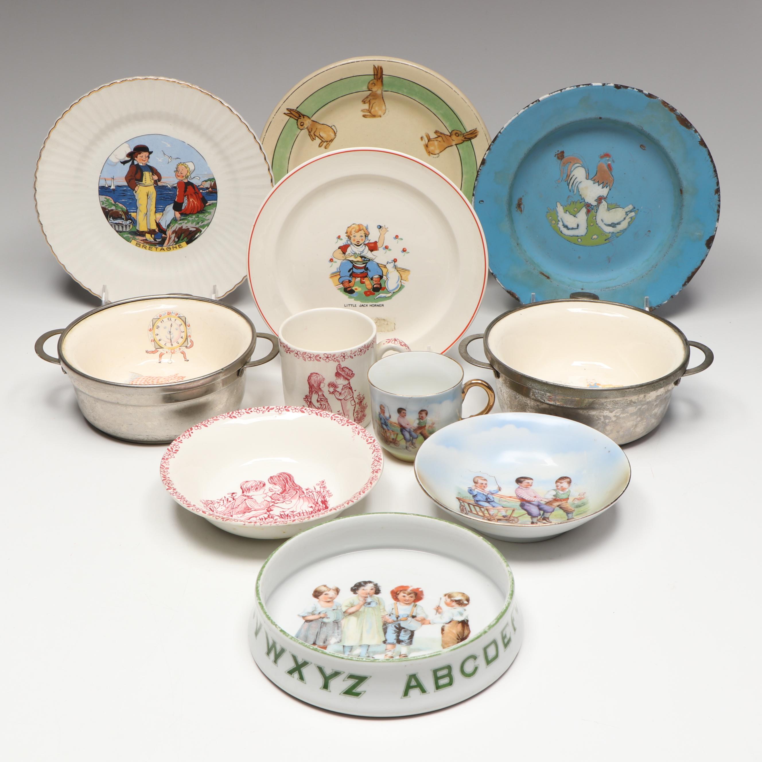 Roseville "Juvenile Baby Bunnies" with German and More Dinnerware