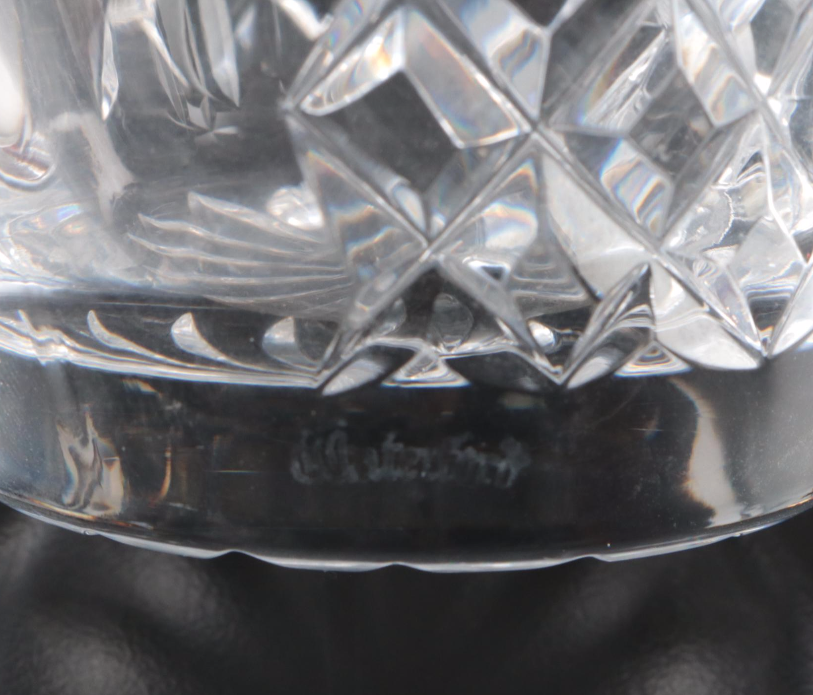 Waterford "Glandore" Vase with Other Glass Table Accessories