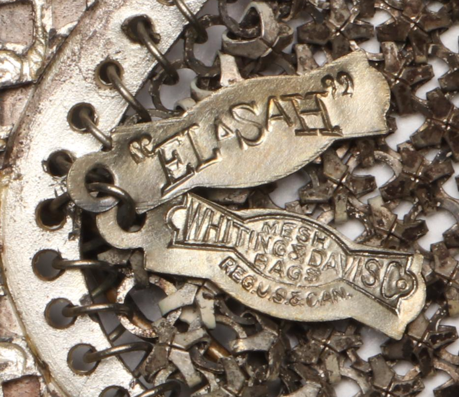 Whiting and Davis Art Deco El-Sah Enameled Metal Mesh Purse