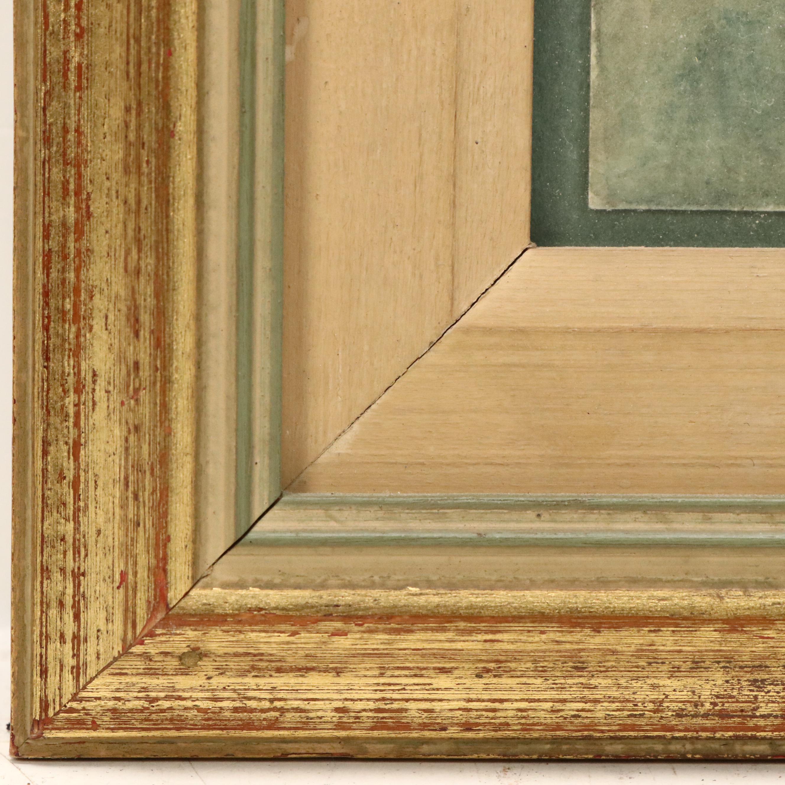 European Street Scene Watercolor Painting, 1886