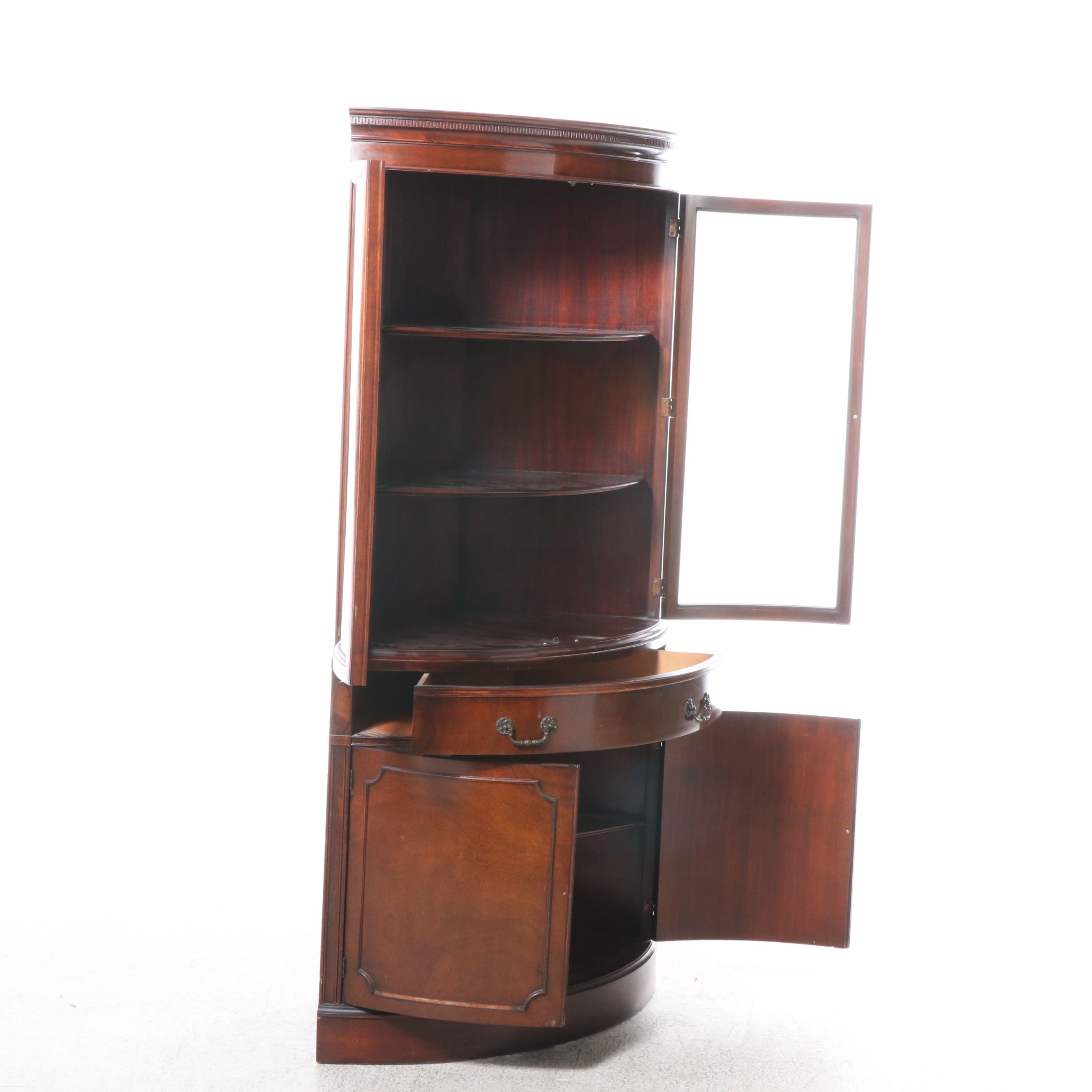 Regency Style Mahogany Domed Curio Cabinet