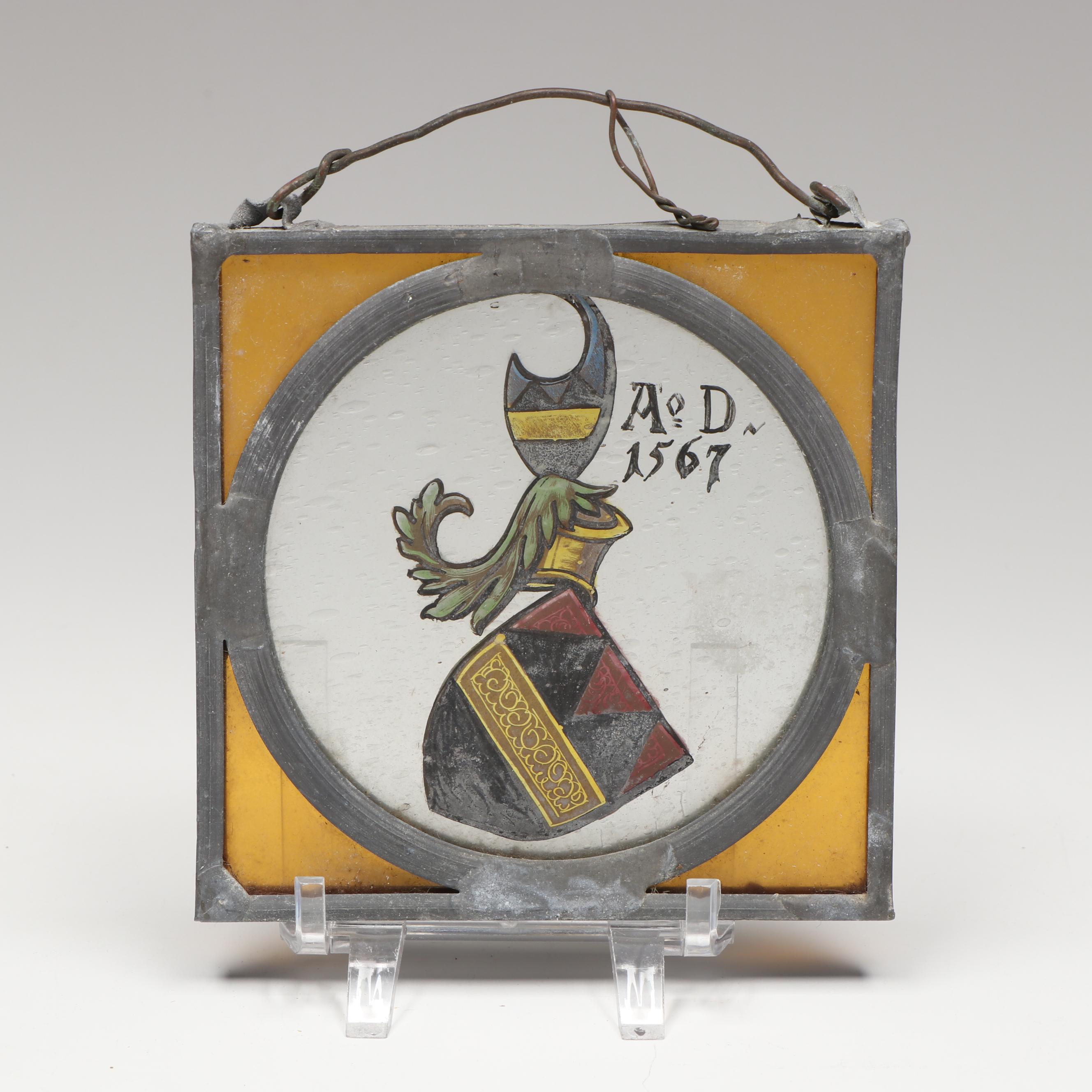 Renaissance Style Hand-Painted Stained Glass Sun Catchers