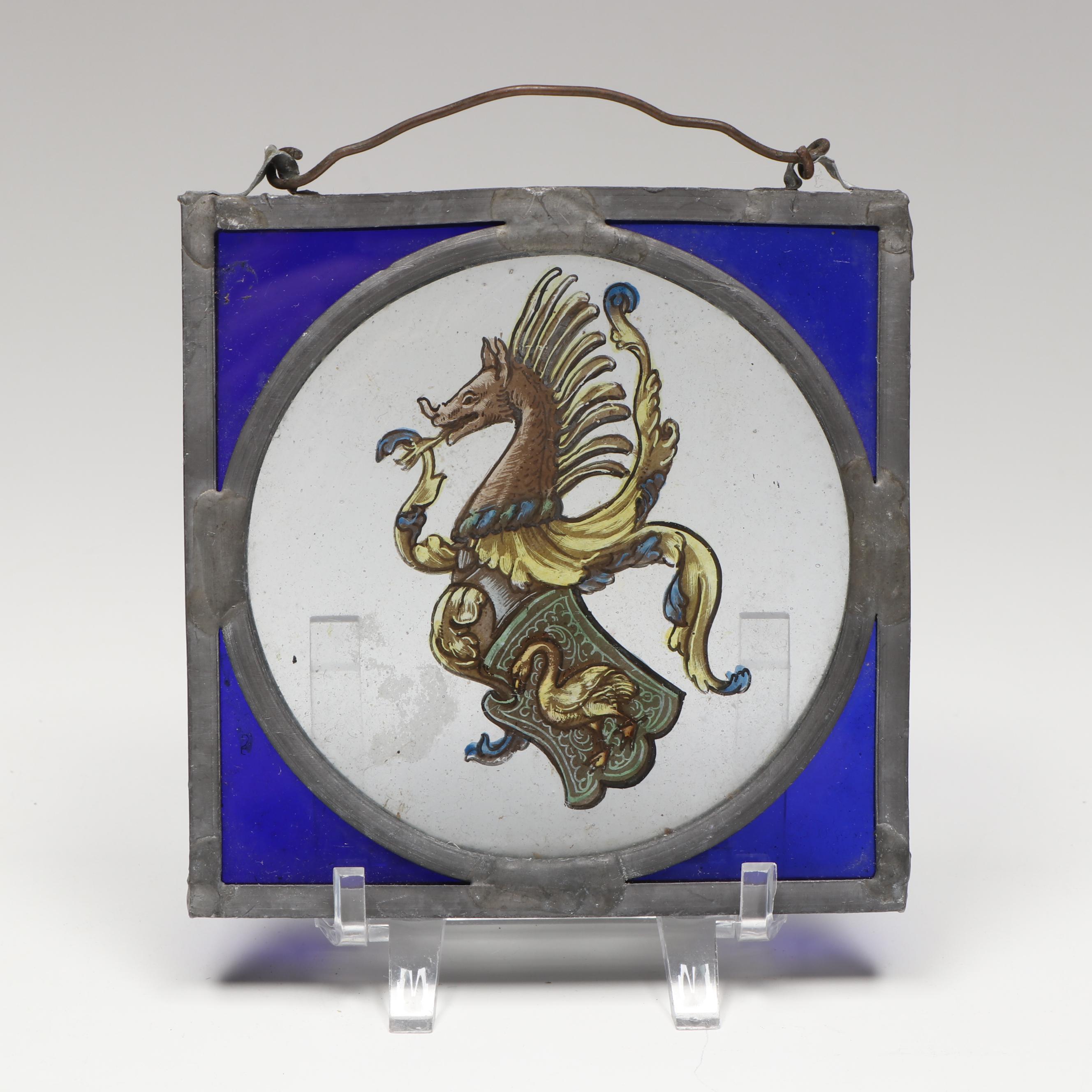 Renaissance Style Hand-Painted Stained Glass Sun Catchers