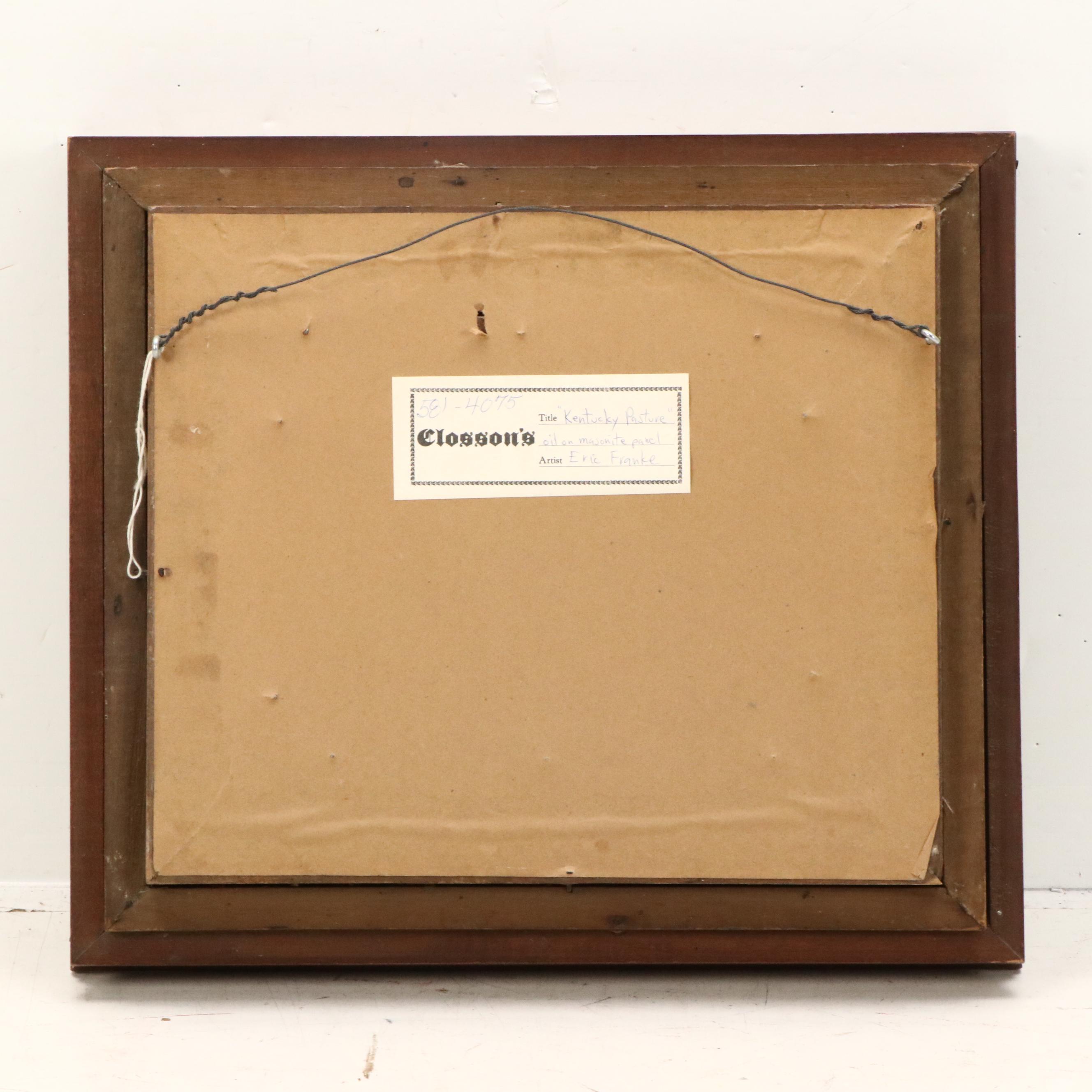 Eric Franke Oil Painting "Kentucky Pasture"