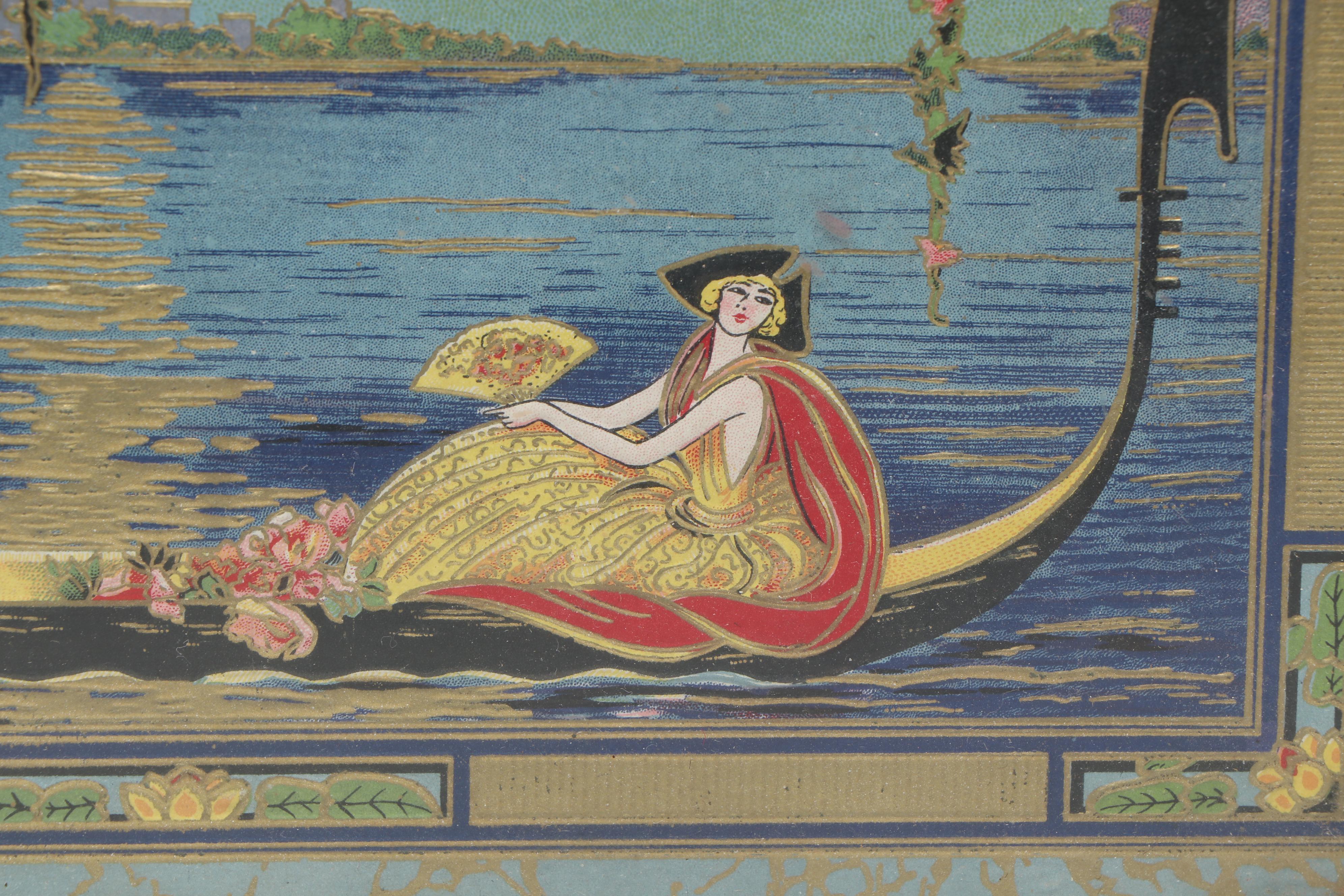 Vintage PNCW Glass and Metal Portrait Jar with More Vanity Accessories