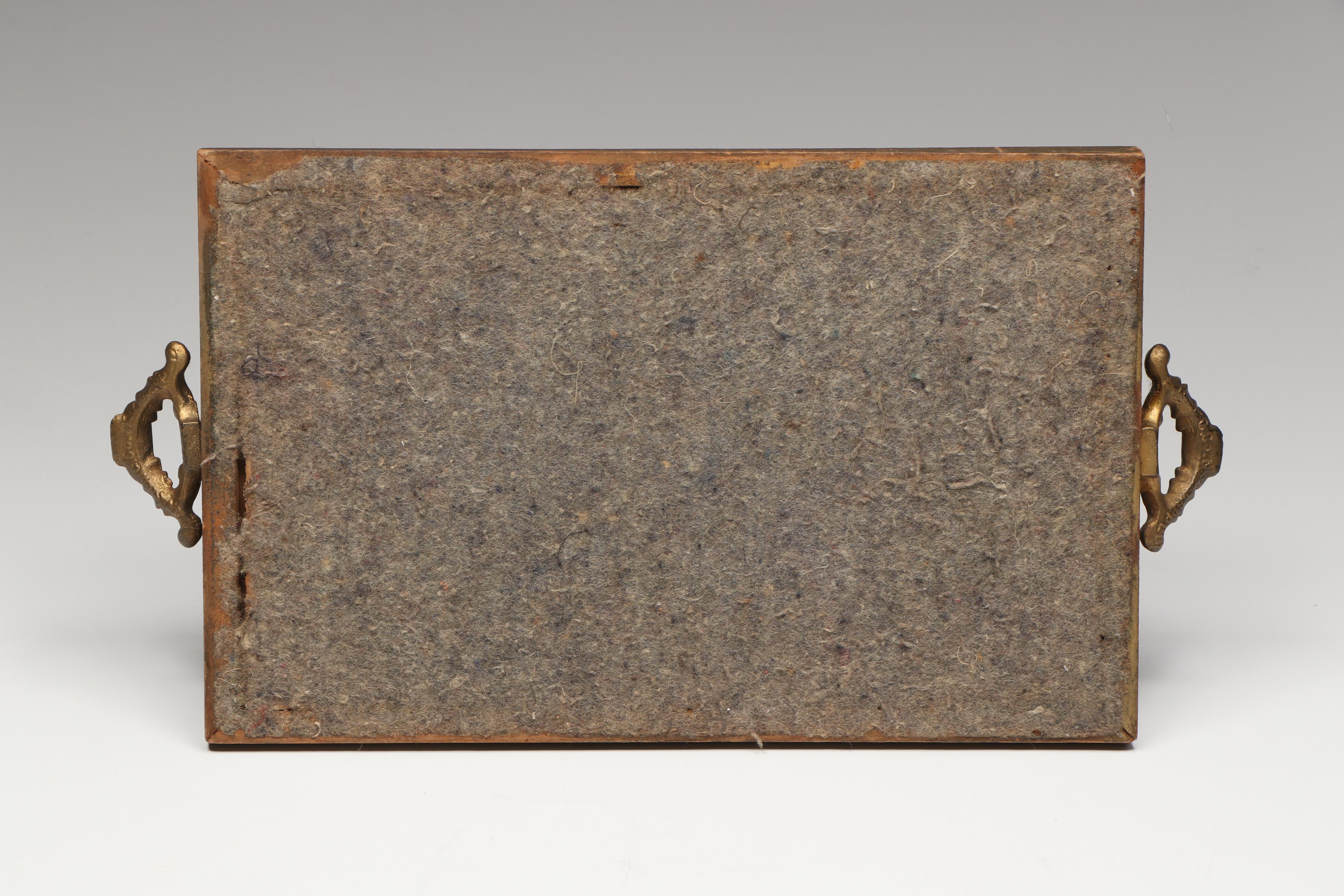 Vintage PNCW Glass and Metal Portrait Jar with More Vanity Accessories