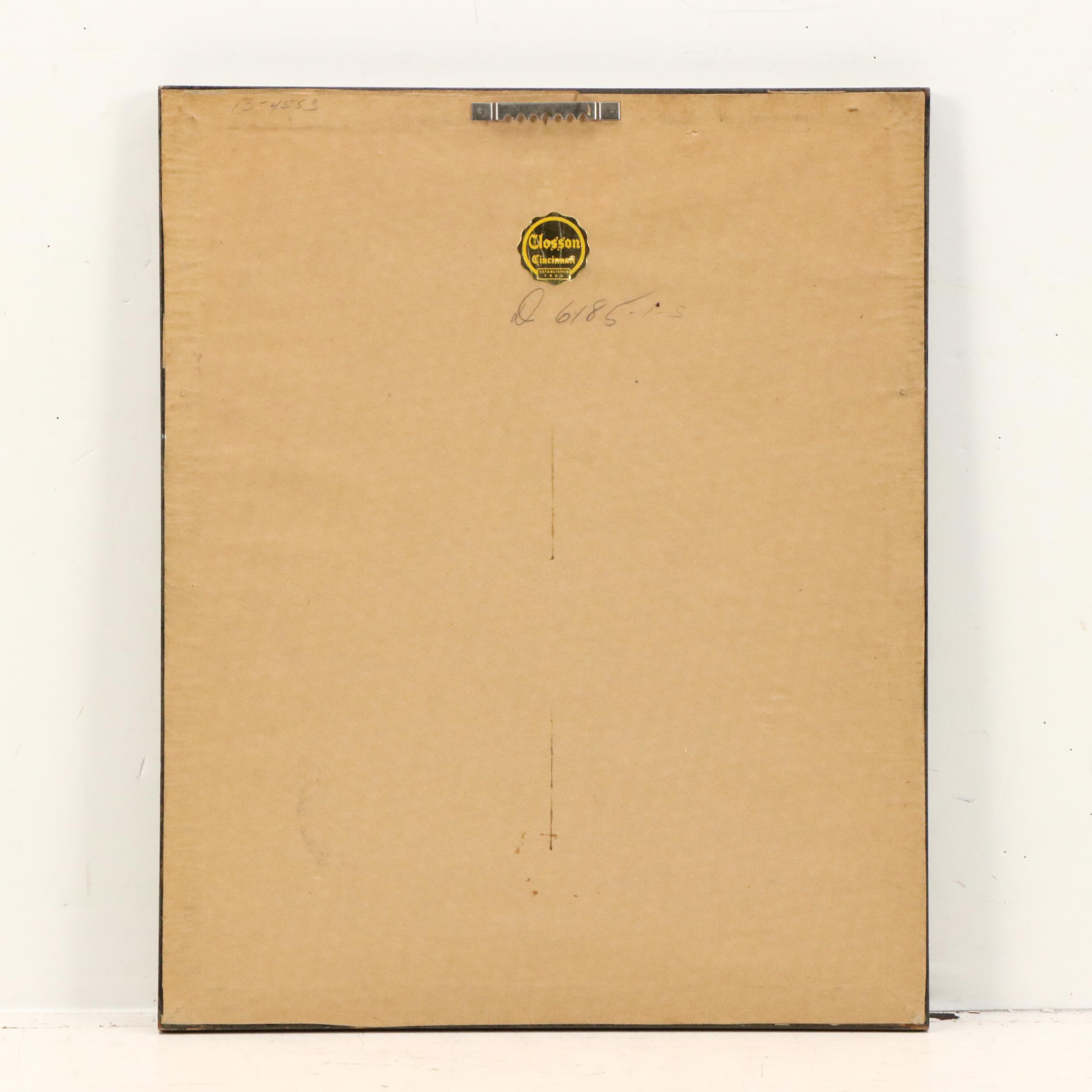 E. T. Hurley Restrike Etching "Fountain Square: Night (Cincinnati)"