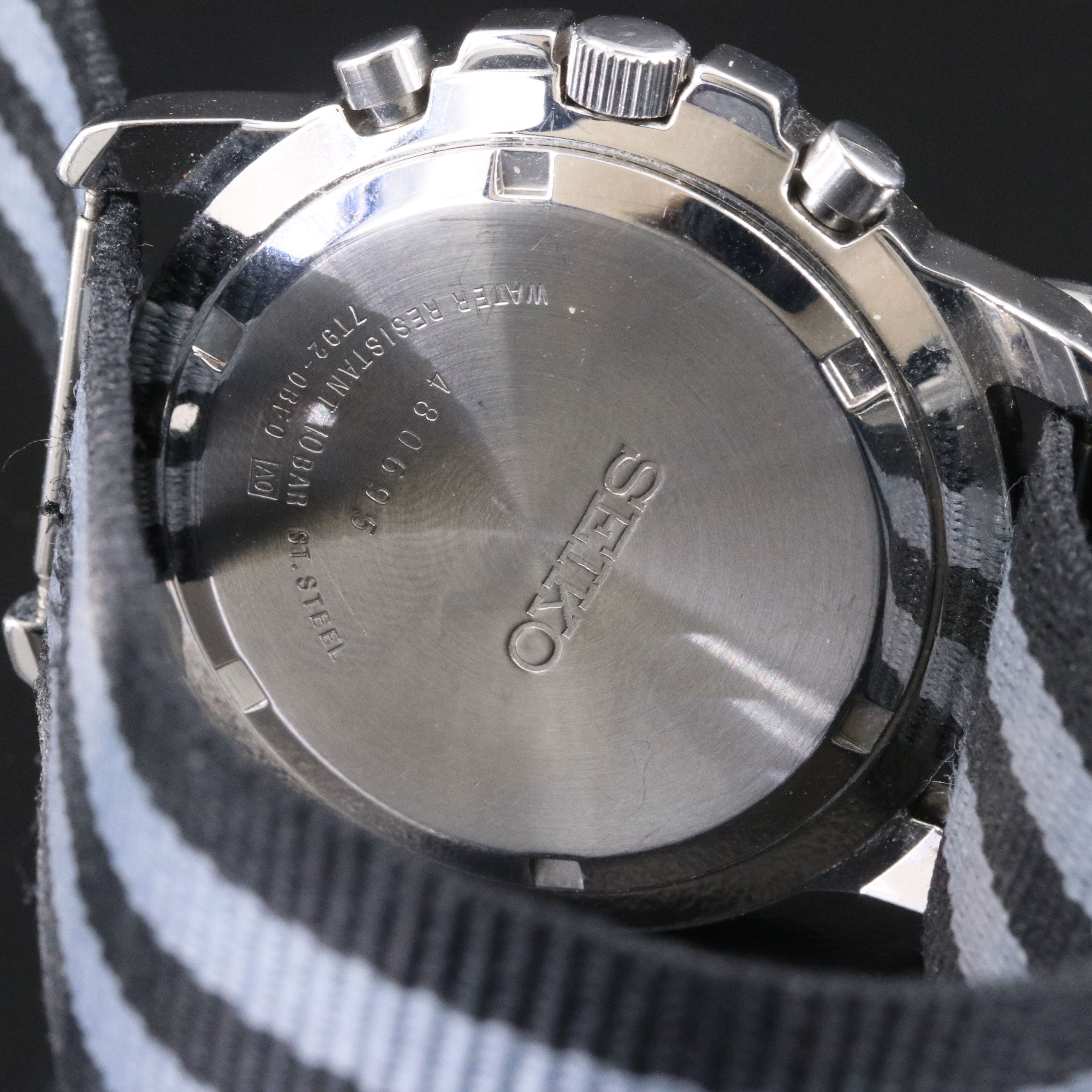 Seiko Chronograph and Bulova Moonphase Stainless Steel Quartz Watches