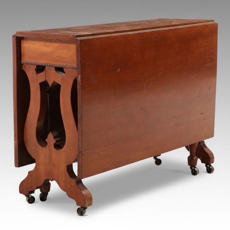 Mid-Victorian Cherry Drop-Leaf Table