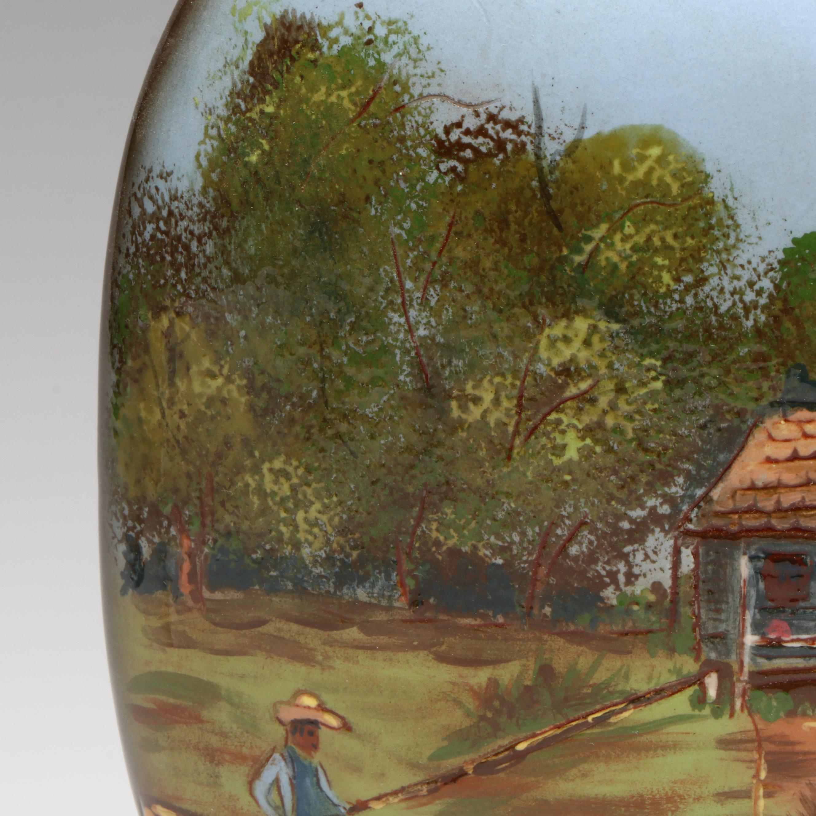 T. Ault. Moore for Adrian Pottery Hand-Painted Ceramic Vase