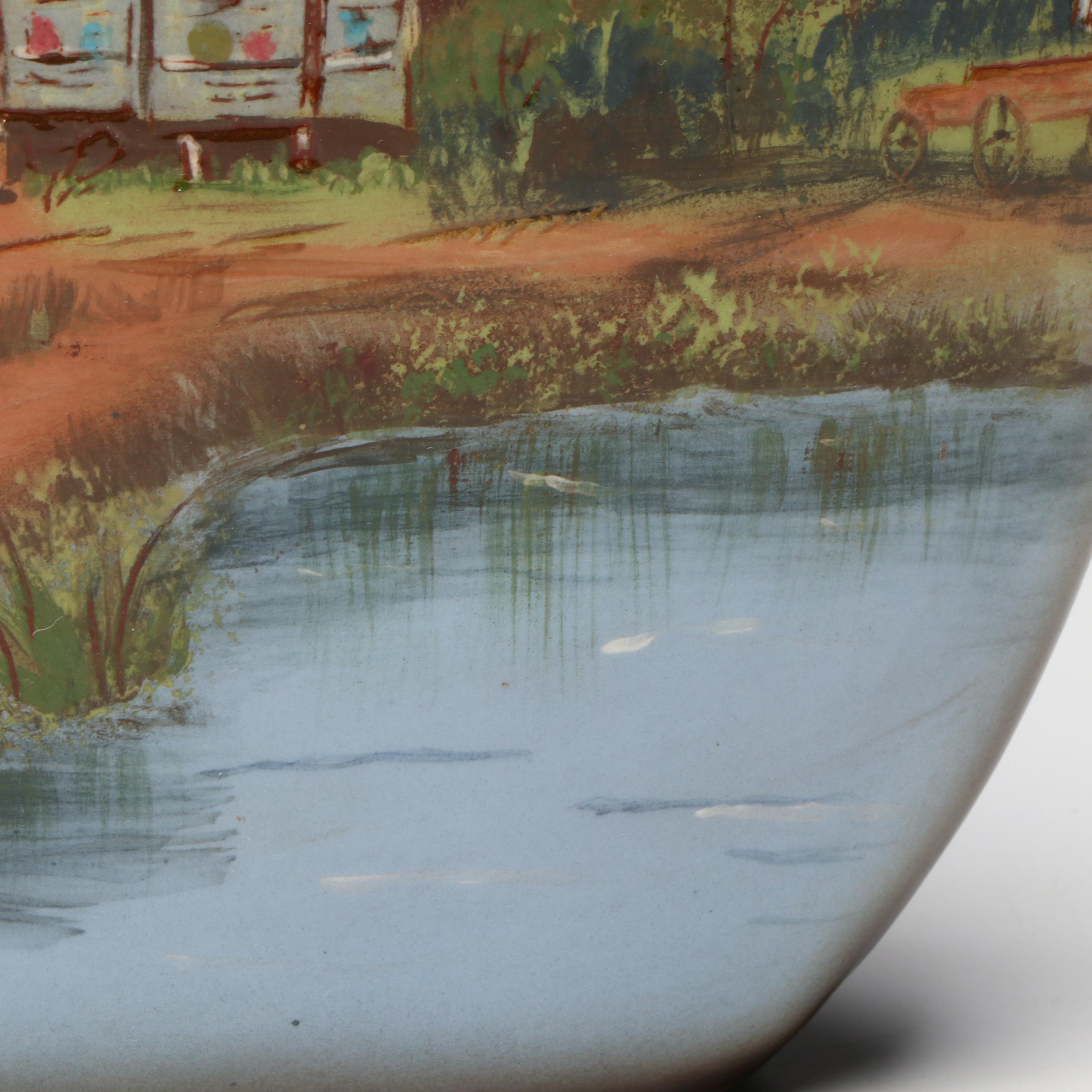 T. Ault. Moore for Adrian Pottery Hand-Painted Ceramic Vase