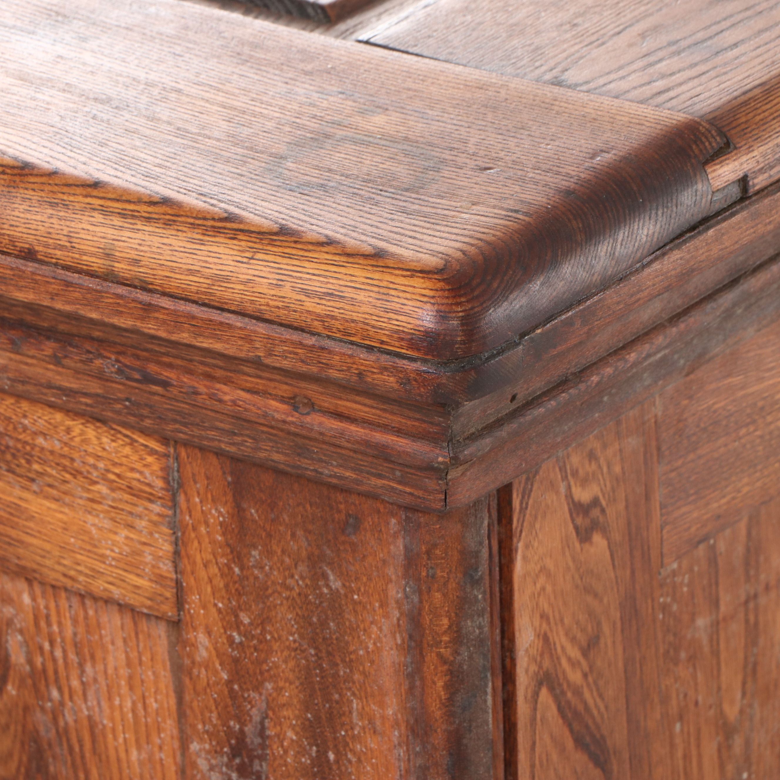 Tin-Lined Ash Ice Box Chest, Early 20th Century