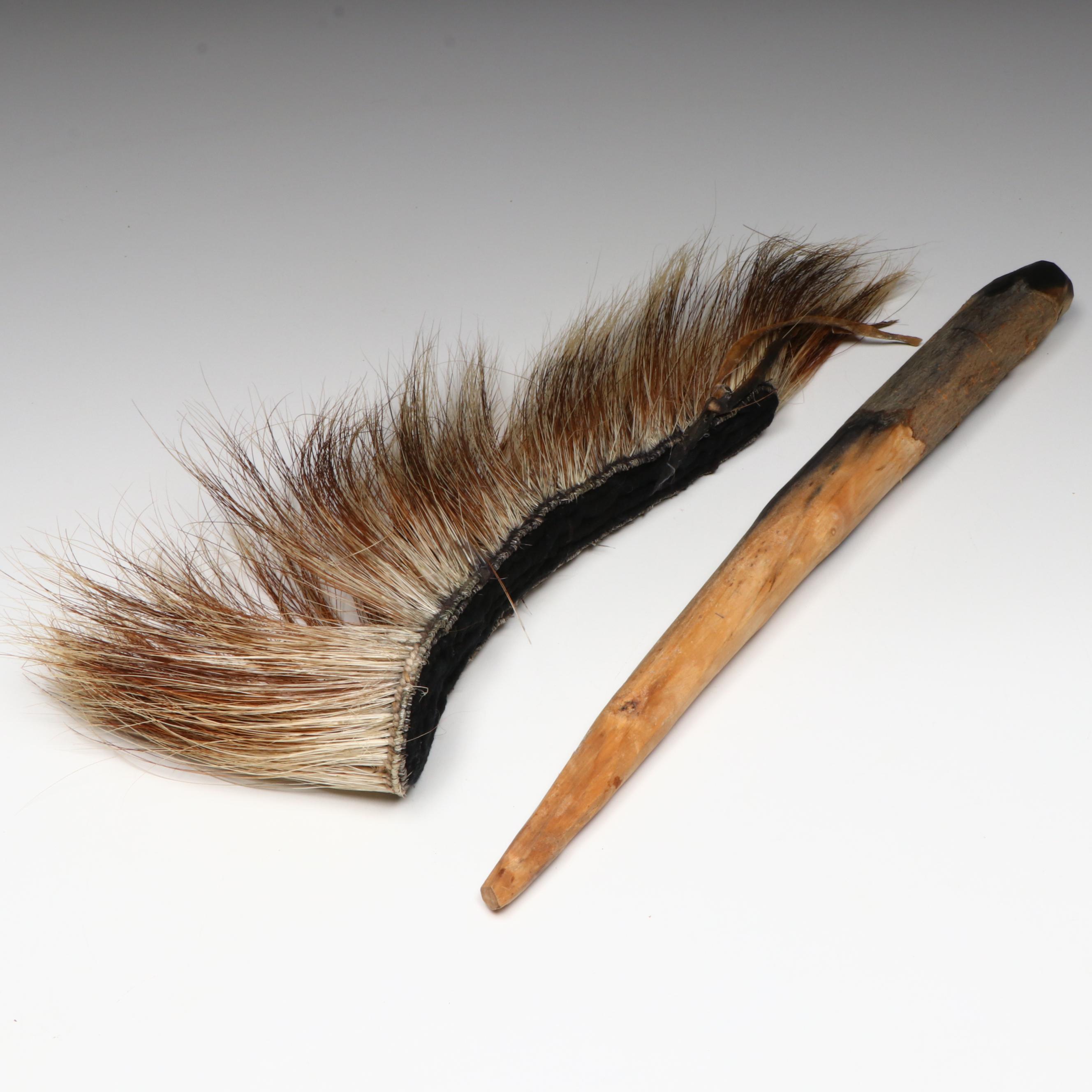 Indigenous Plains Deer and Porcupine Hair Roach