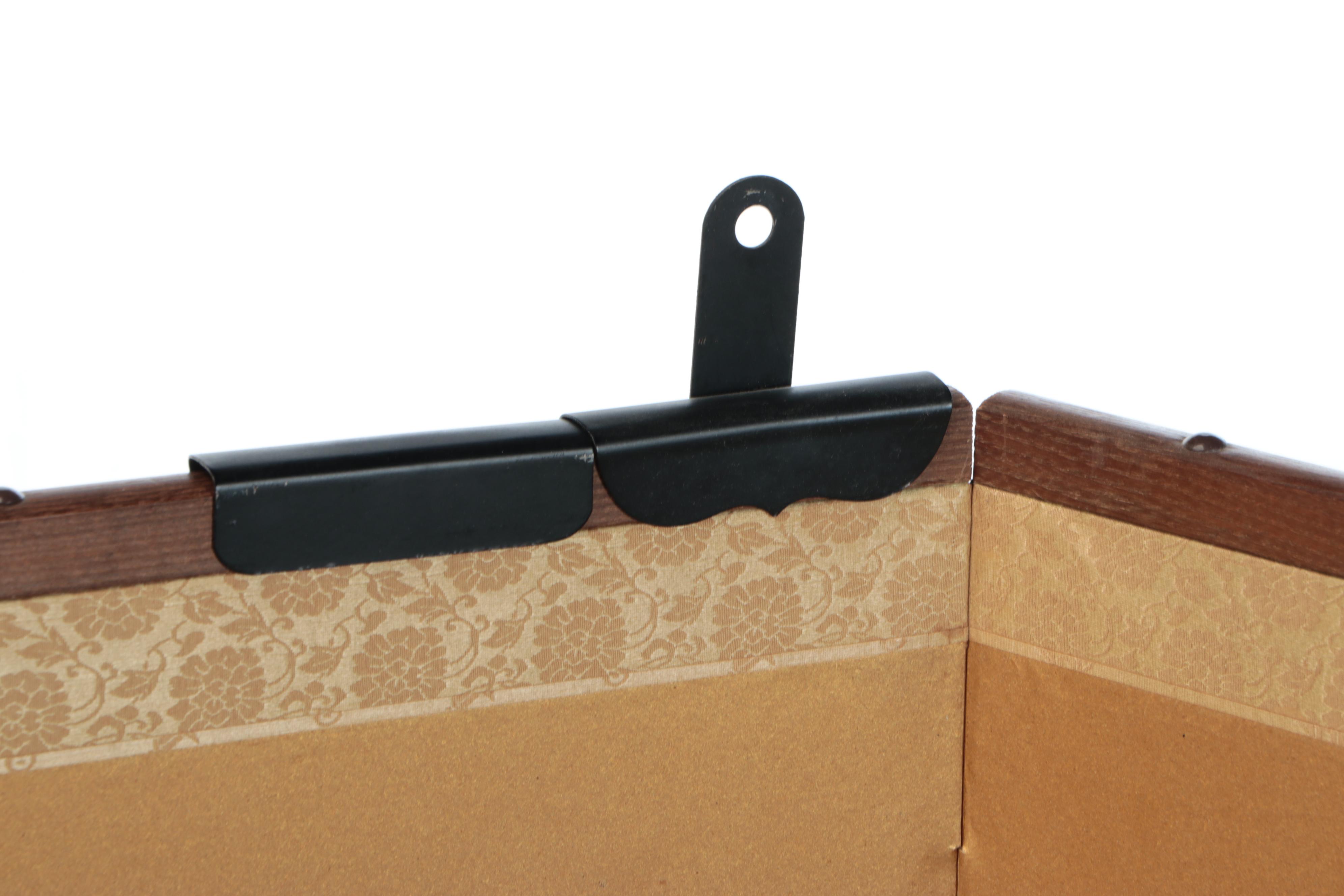 Japanese Hand-Painted Four-Panel Byōbu