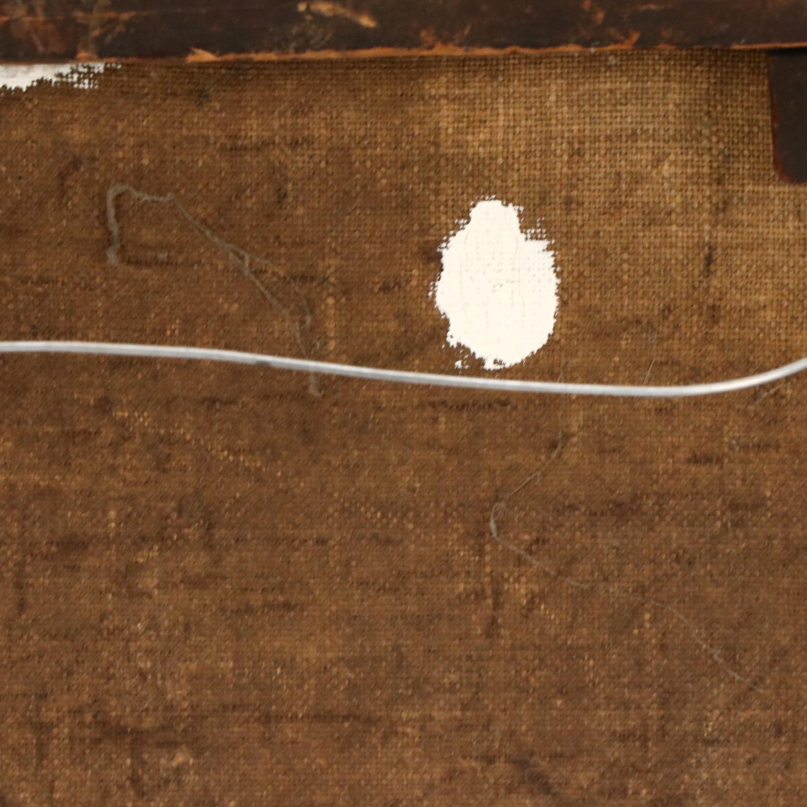 Italian School Chiaroscuro Oil Painting of Female Nude Gazing Toward Heaven