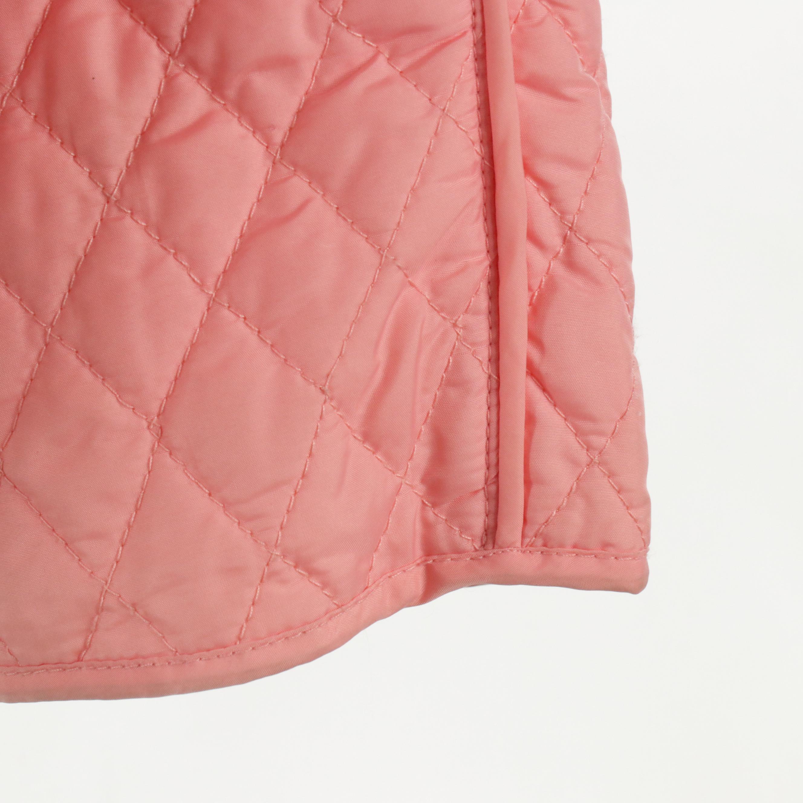 Max Mara Weekend Pink Quilted Nylon Zip Jacket