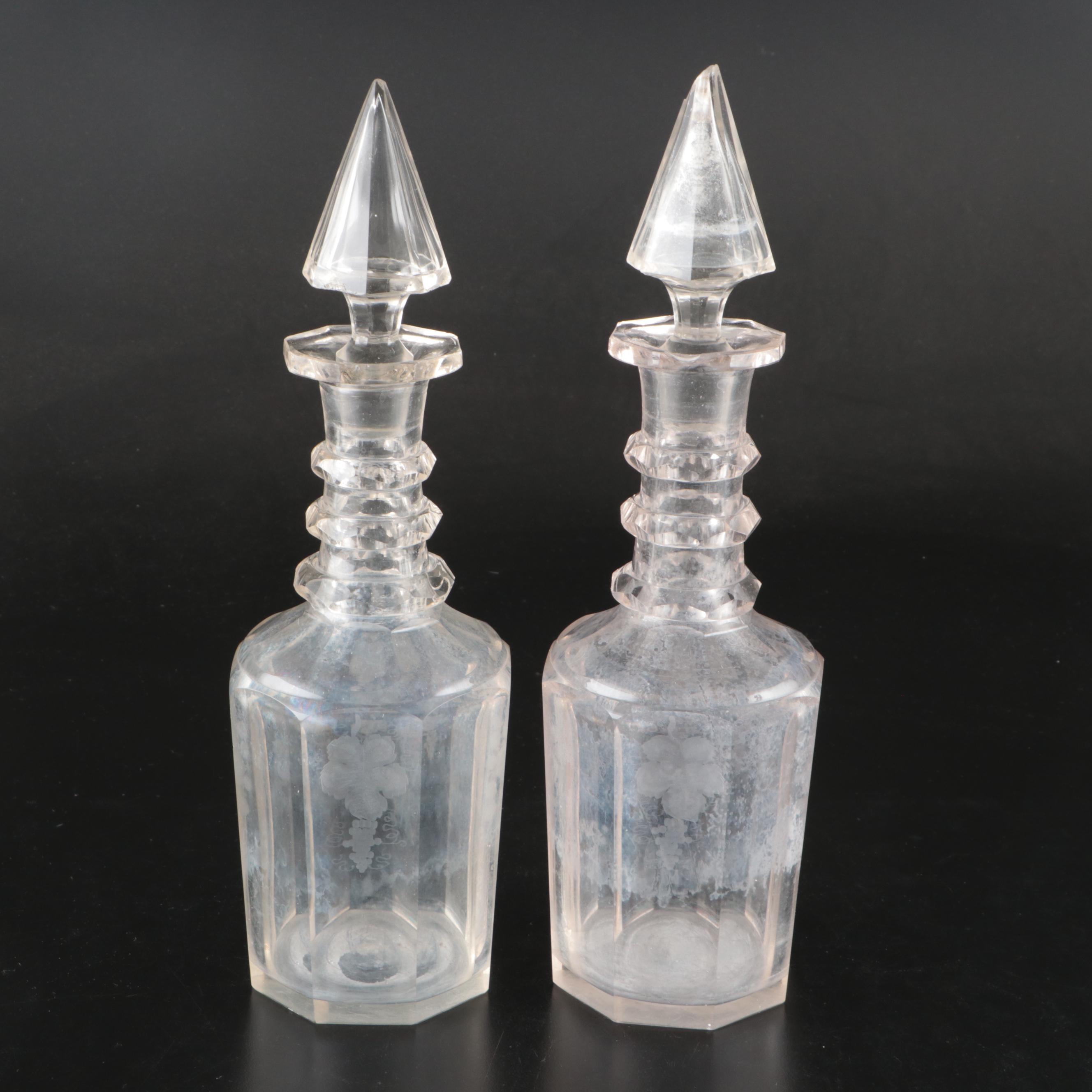 Baccarat Crystal and Other Glass Decanters
