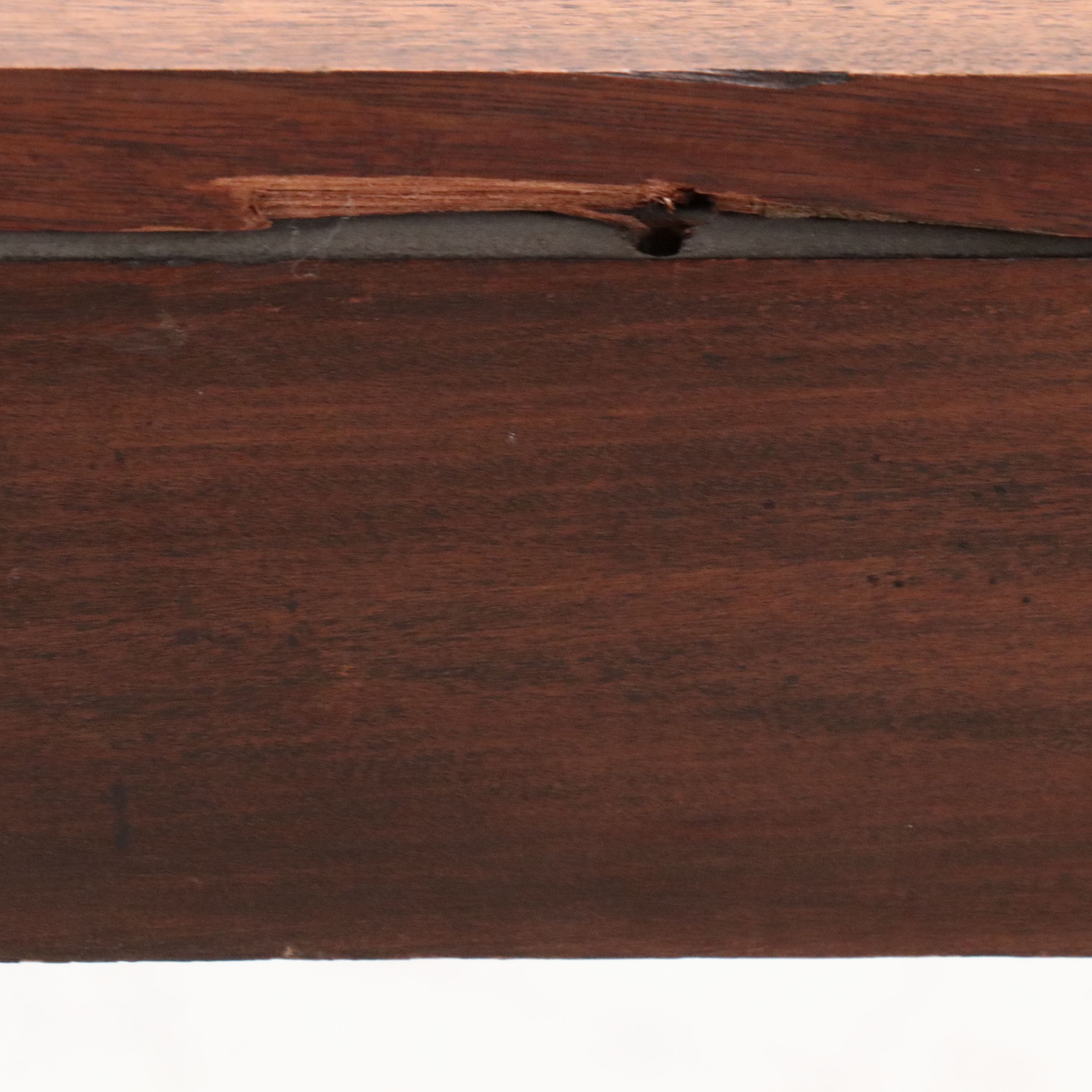 American Sheraton Style Burled Mahogany Writing Desk, Late 19th Century