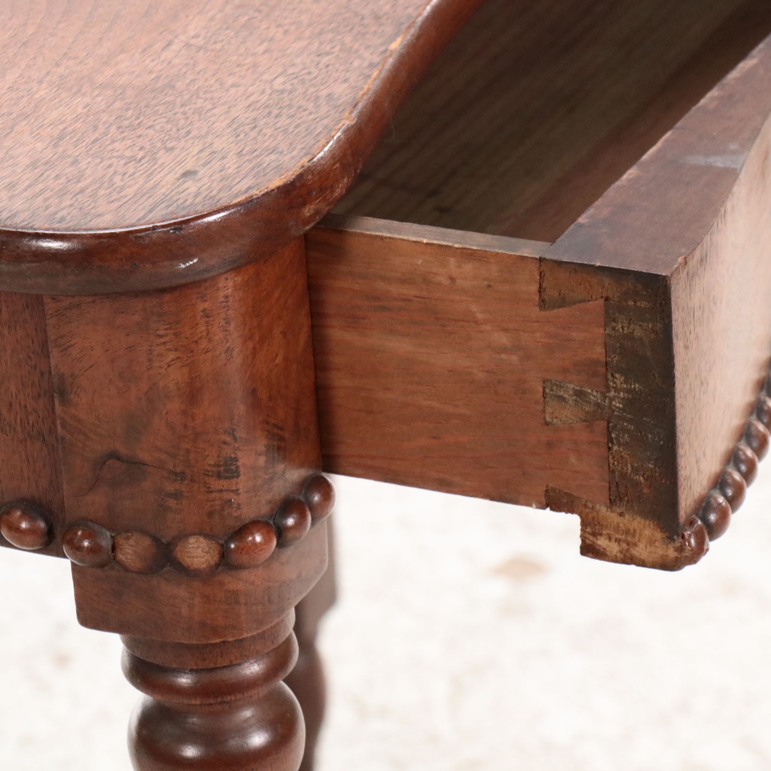 American Sheraton Style Burled Mahogany Writing Desk, Late 19th Century