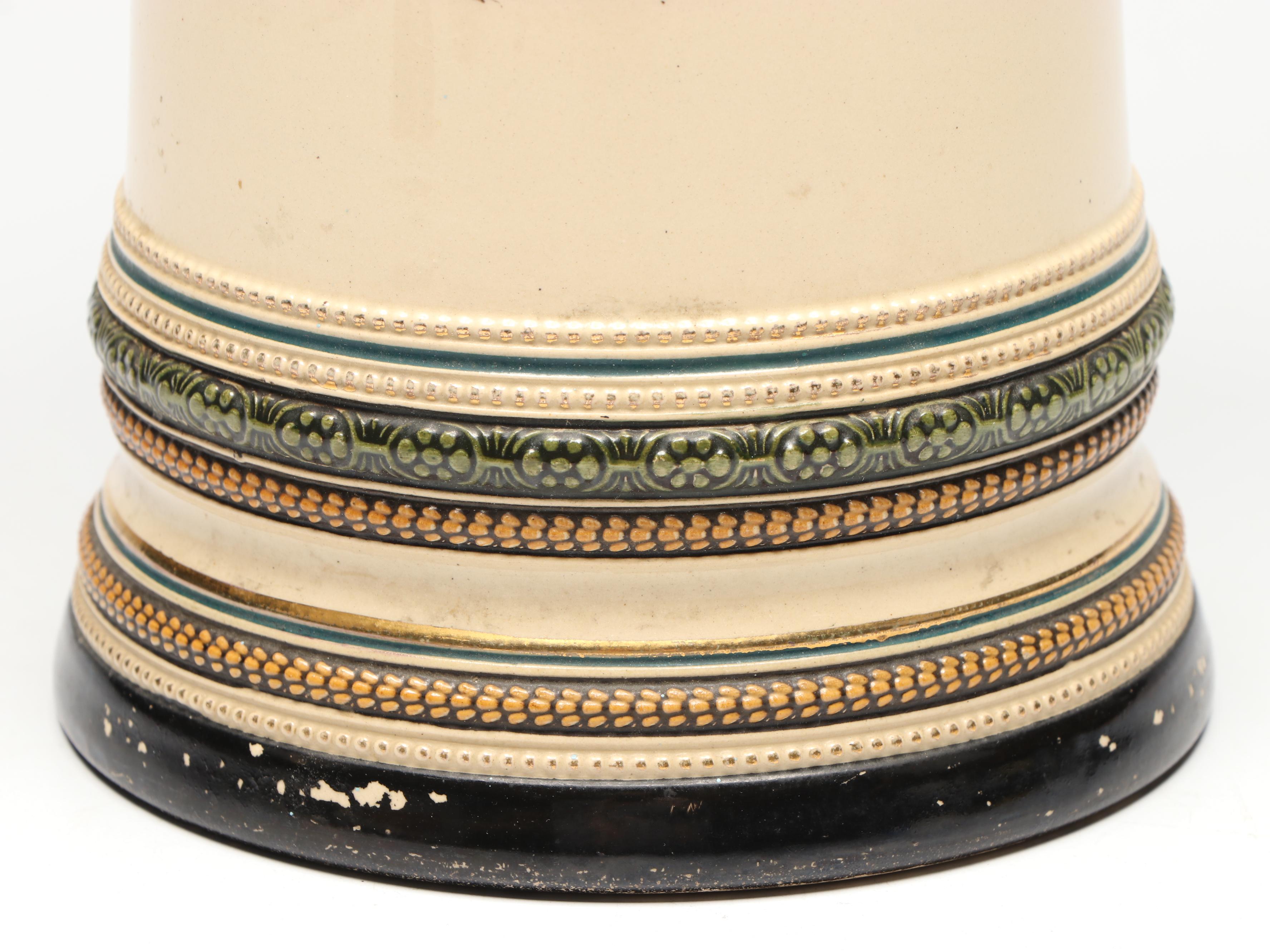 Merkelbach & Wick German 2L Salt Glazed Stoneware Stein, 1894