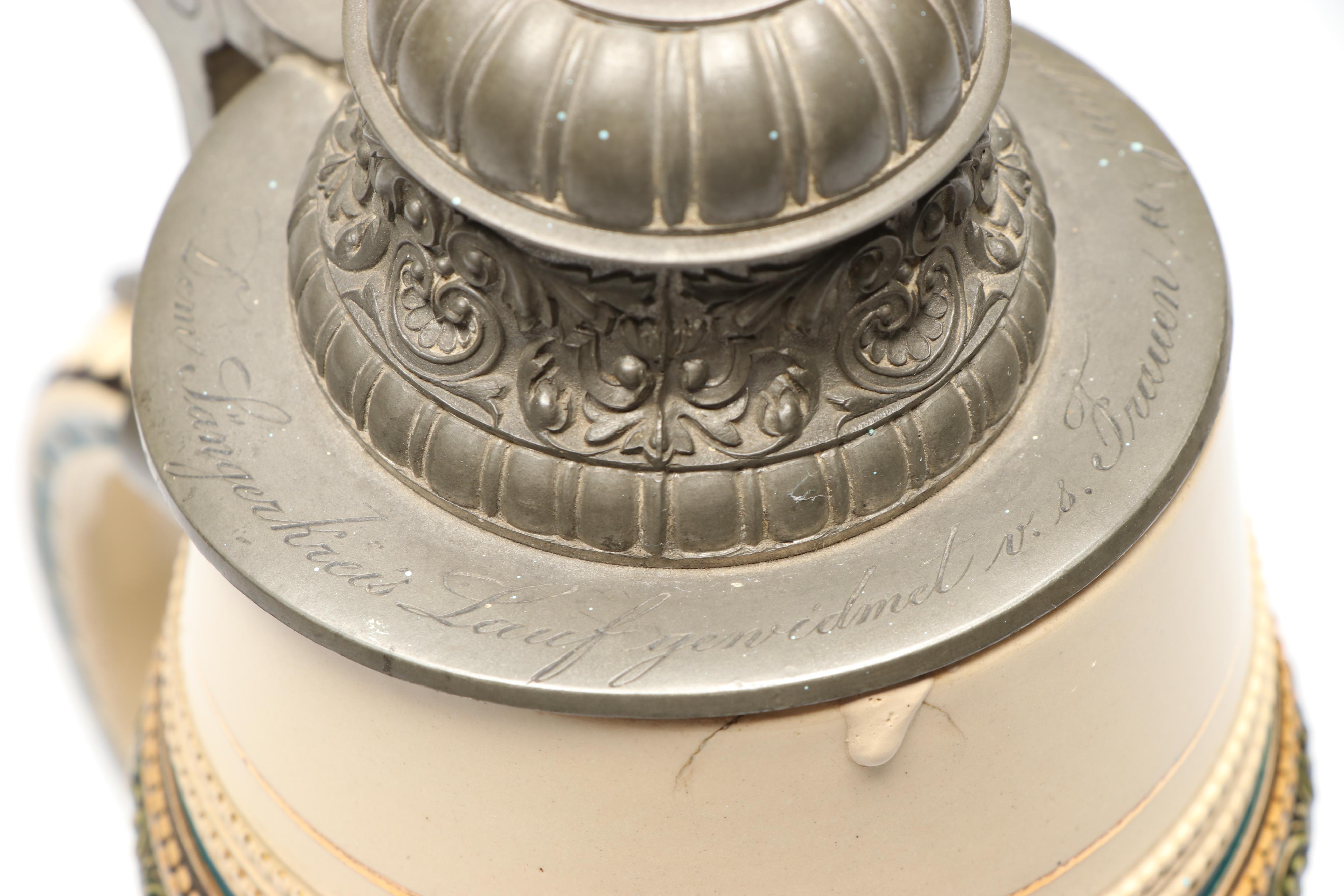 Merkelbach & Wick German 2L Salt Glazed Stoneware Stein, 1894