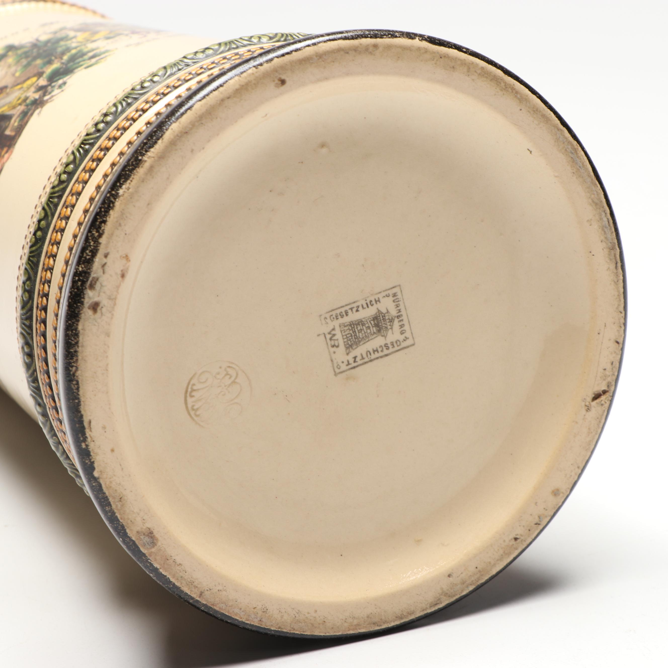 Merkelbach & Wick German 2L Salt Glazed Stoneware Stein, 1894