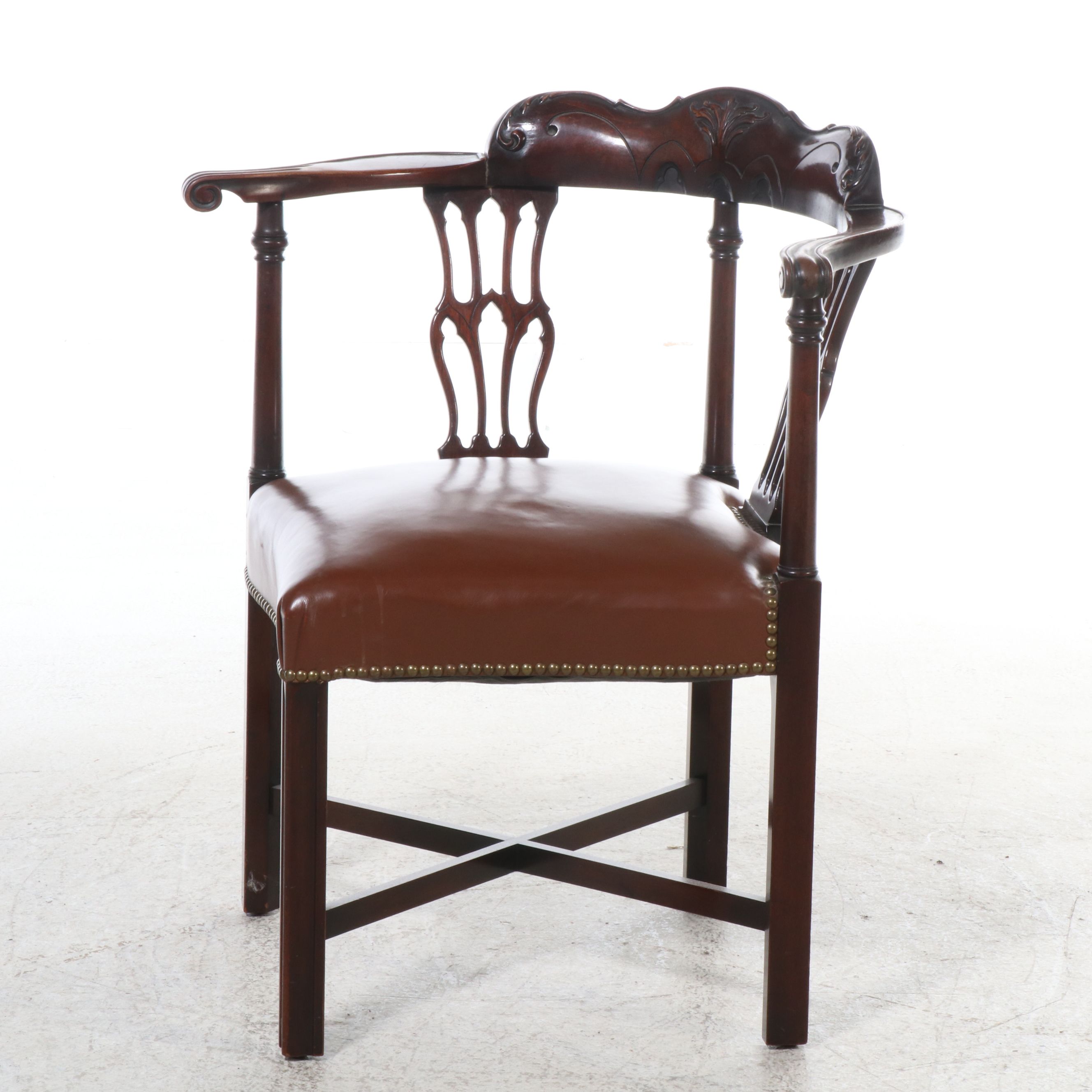 Chippendale Style Carved Walnut Side Chair