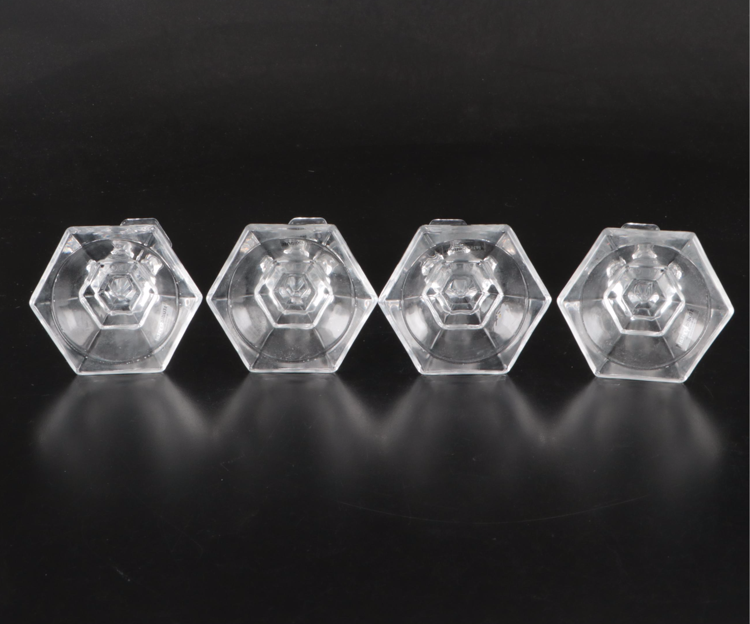 Towle and Studio Silversmiths Crystal Candlesticks