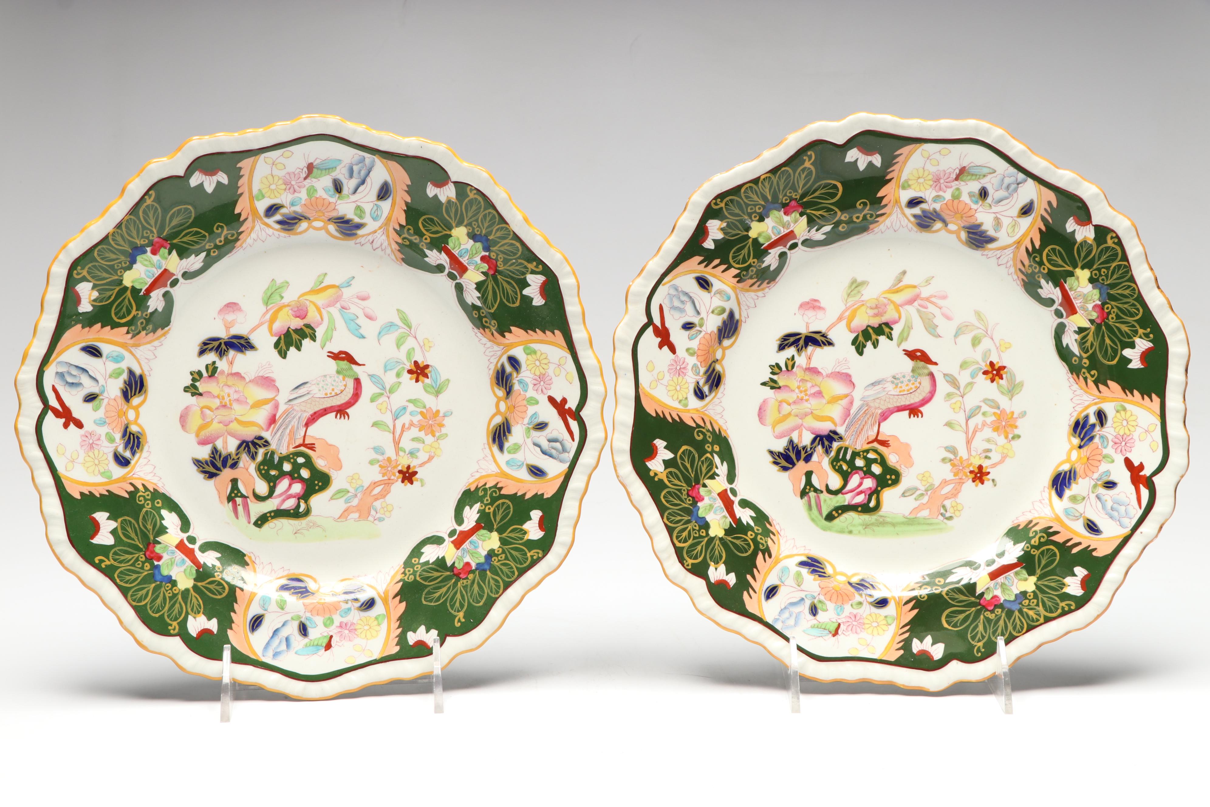 Mason's Ironstone "Phoenix Bird" Plates, Mid-19th Century