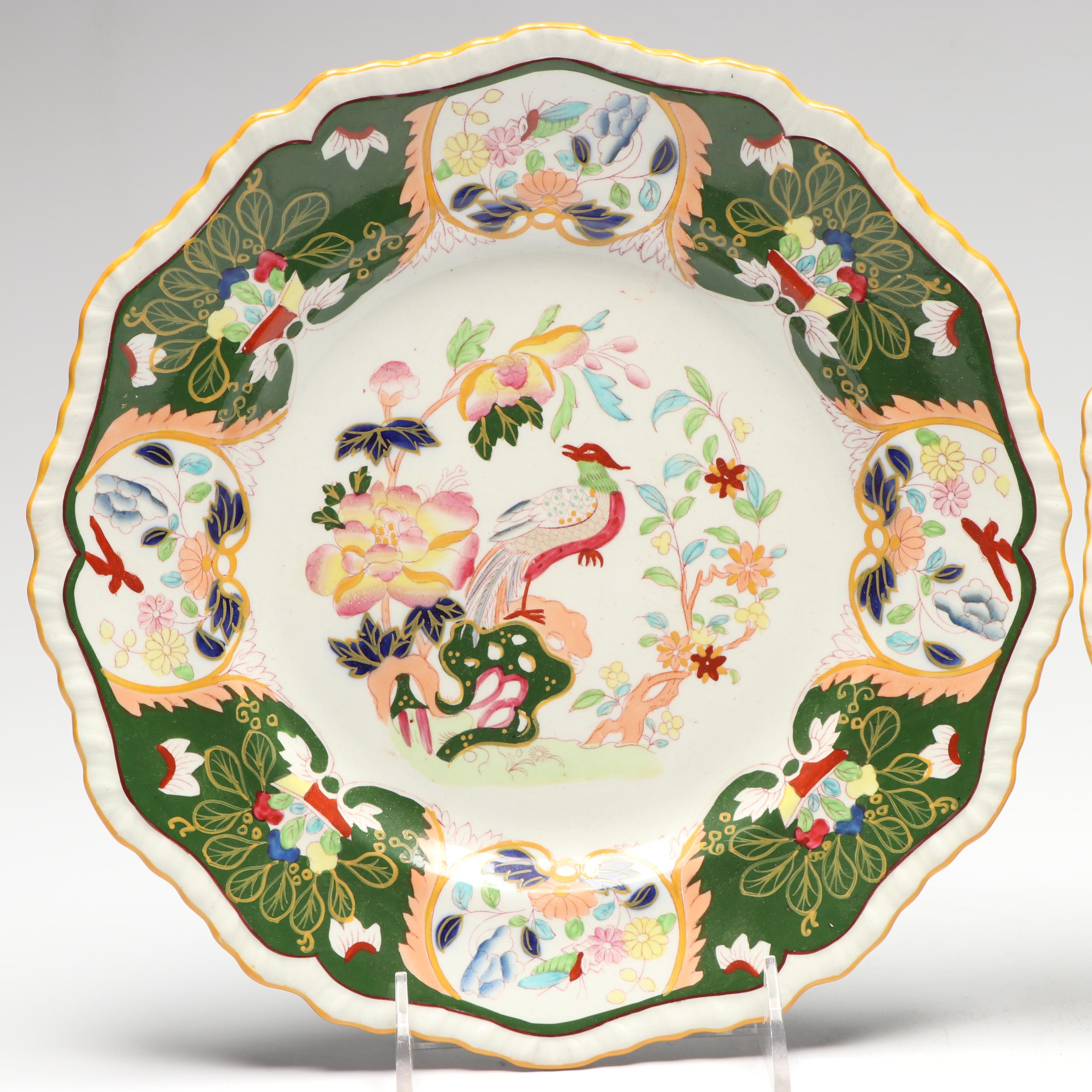 Mason's Ironstone "Phoenix Bird" Plates, Mid-19th Century