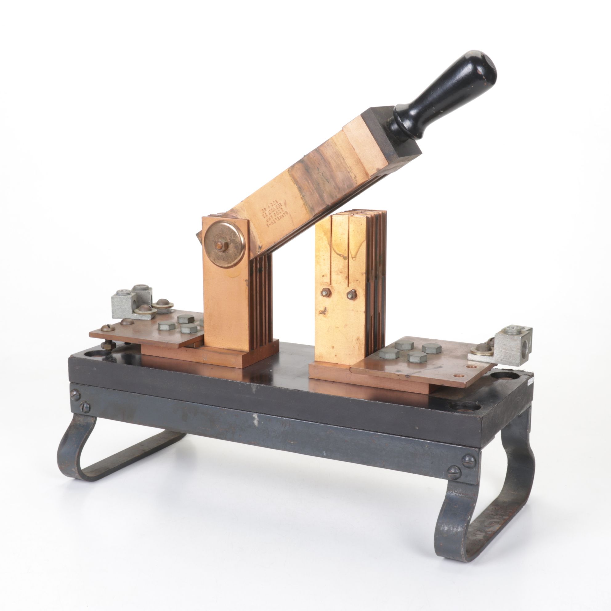 Barkelew Copper Triple Knife Switch with Slate Mount