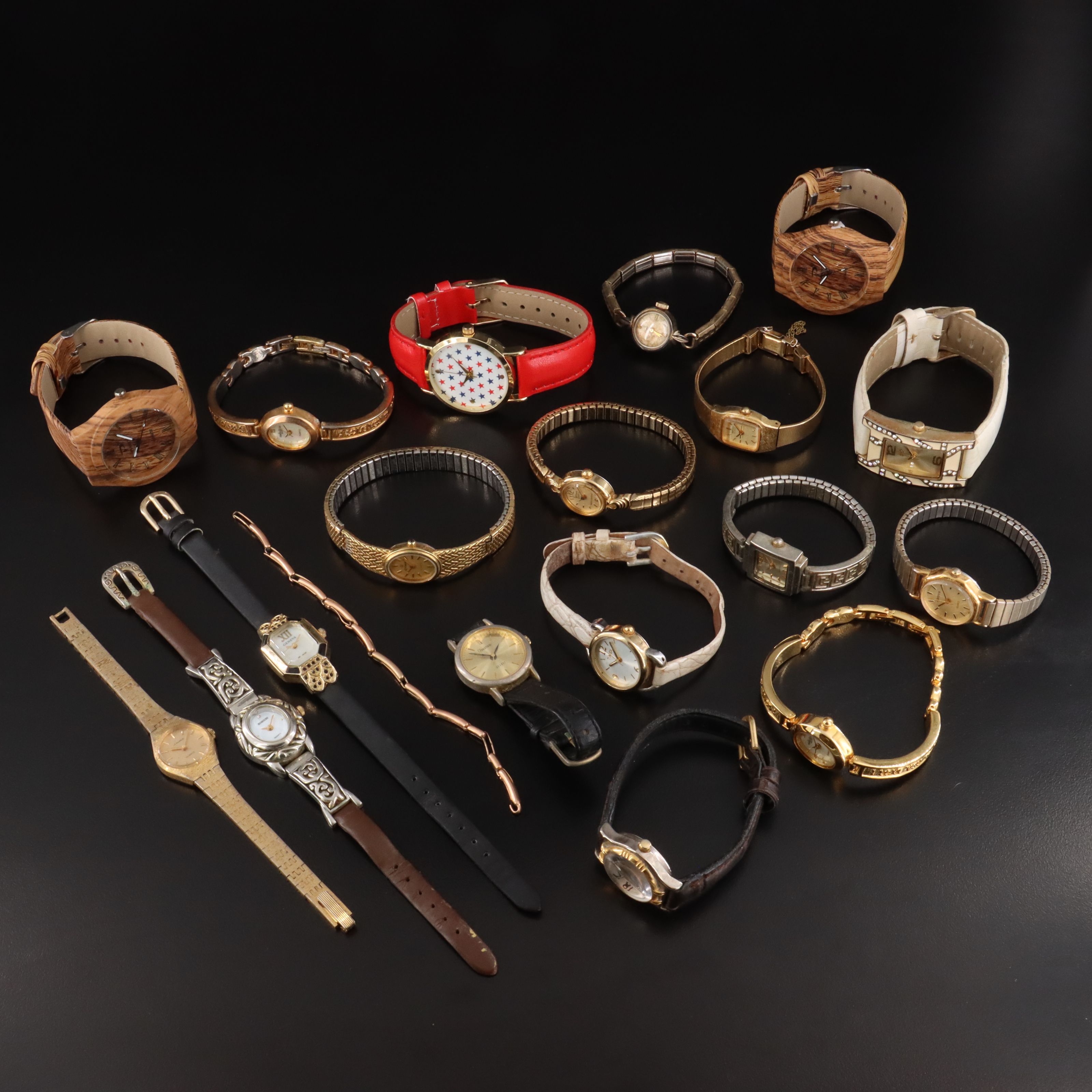 Collection of Quartz Watches Featuring Geneva, Cyna and Seiko