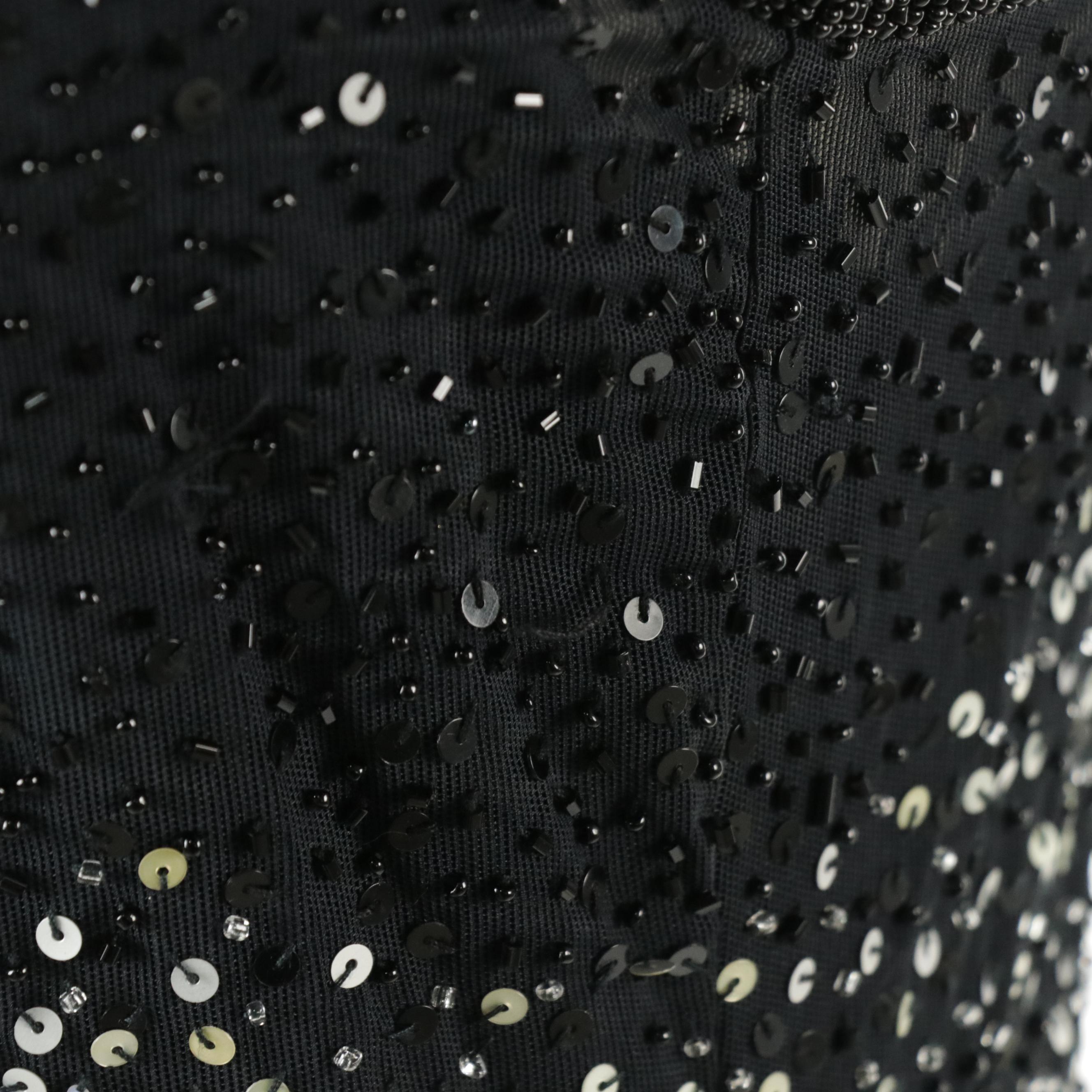 Escada Beaded Sleeveless Evening Dress