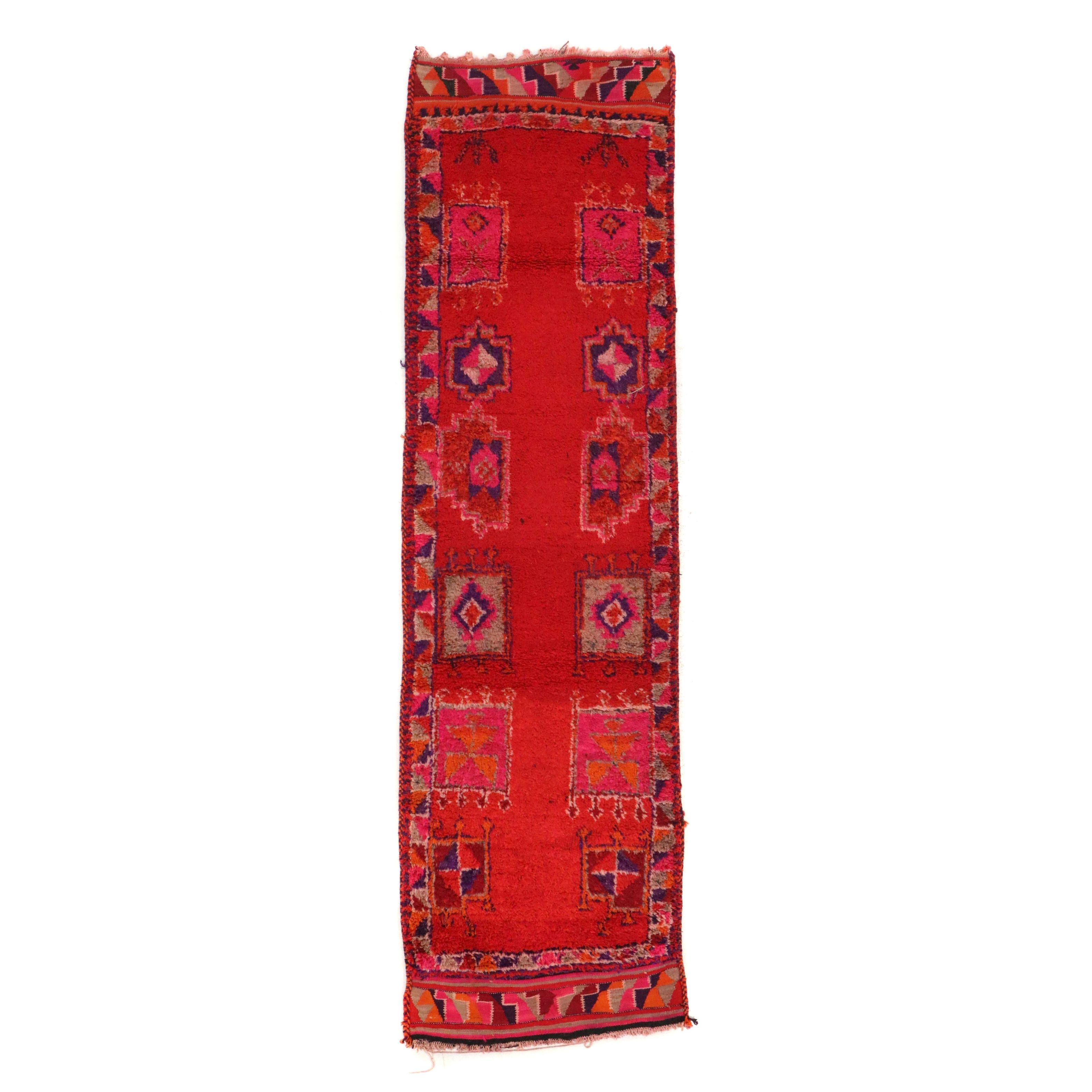 3'6 x 12'5 Hand-Knotted Turkish Village Carpet Runner Long Rug