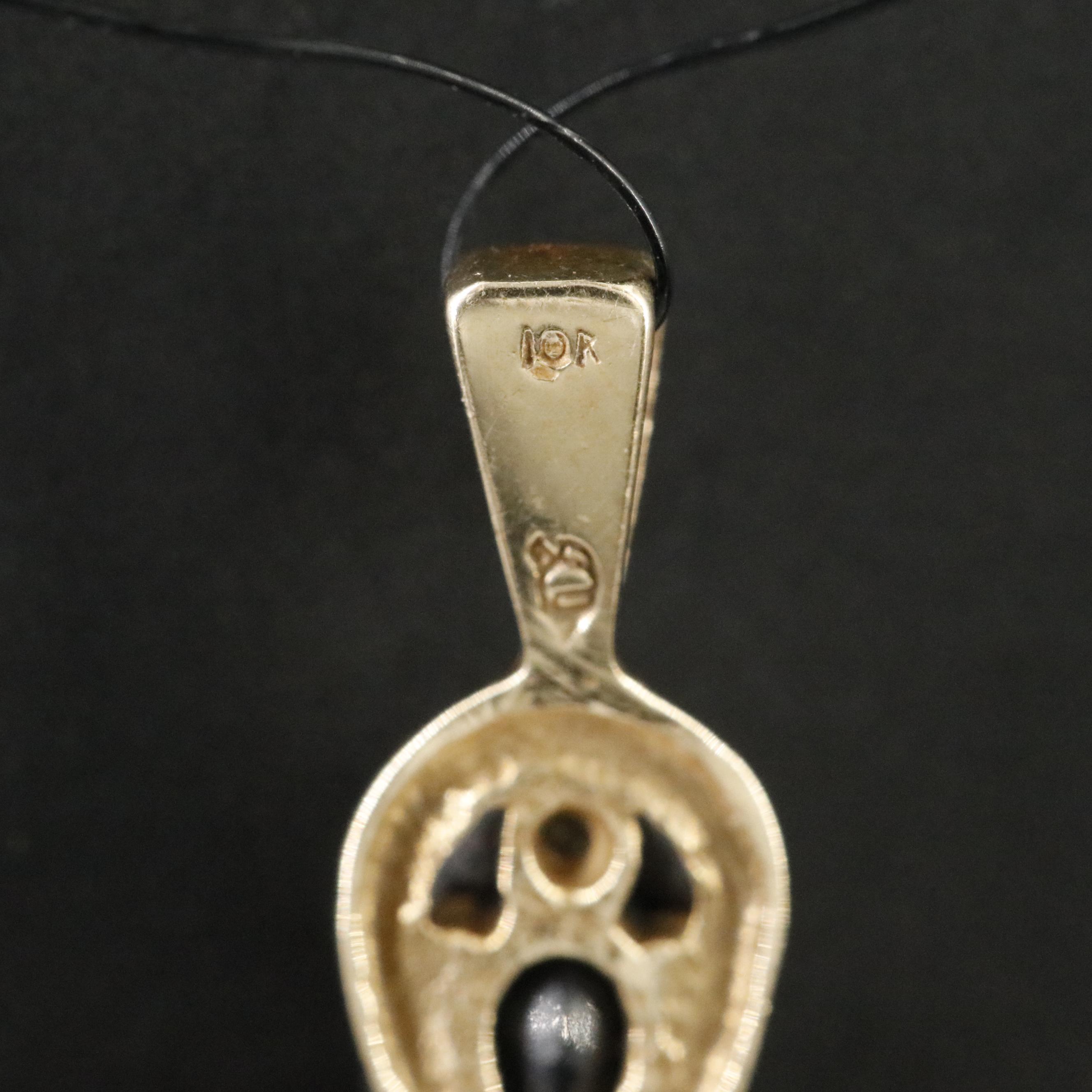 10K Sapphire and Diamond Cross Pendant