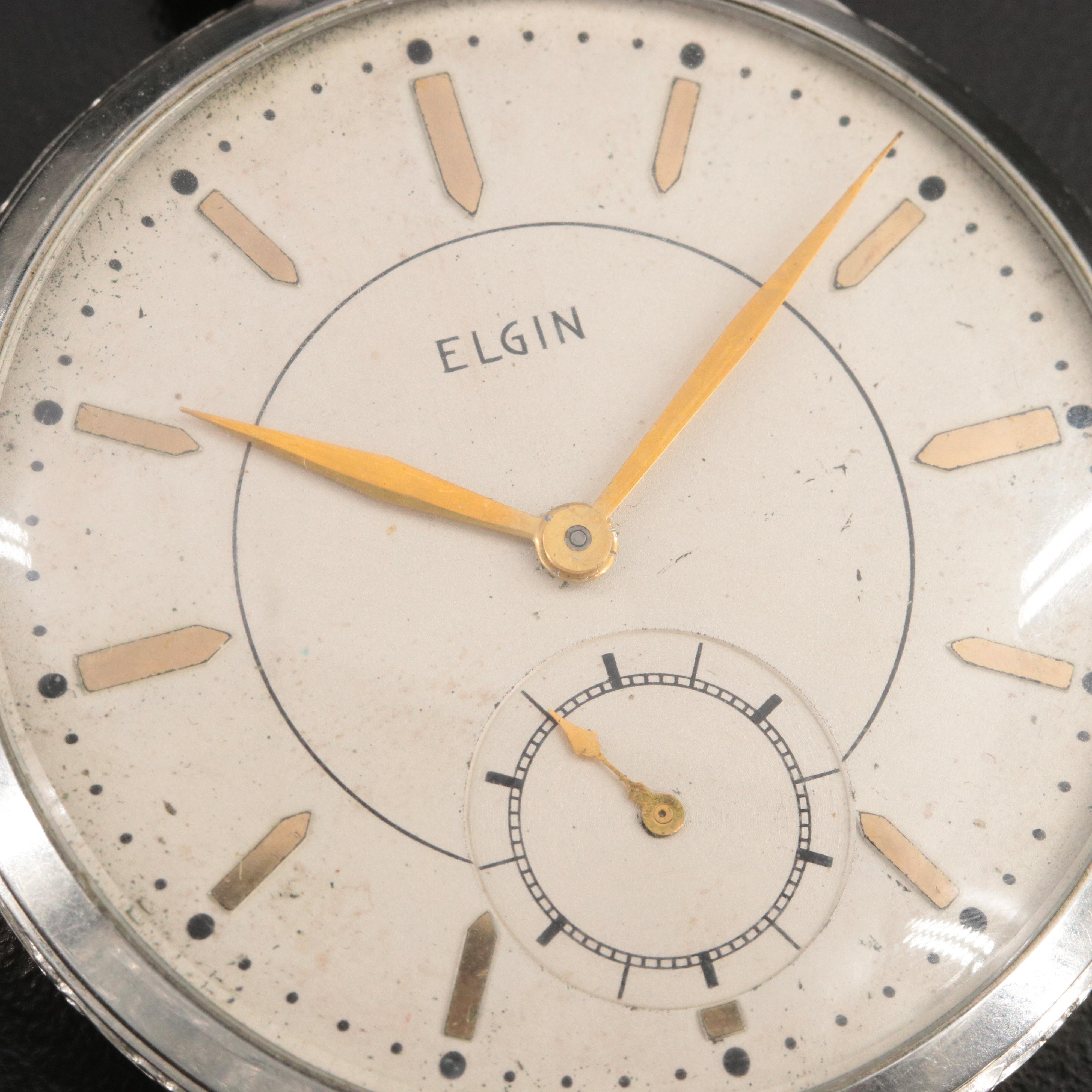 Elgin Gold-Filled Open Face Pocket Watch