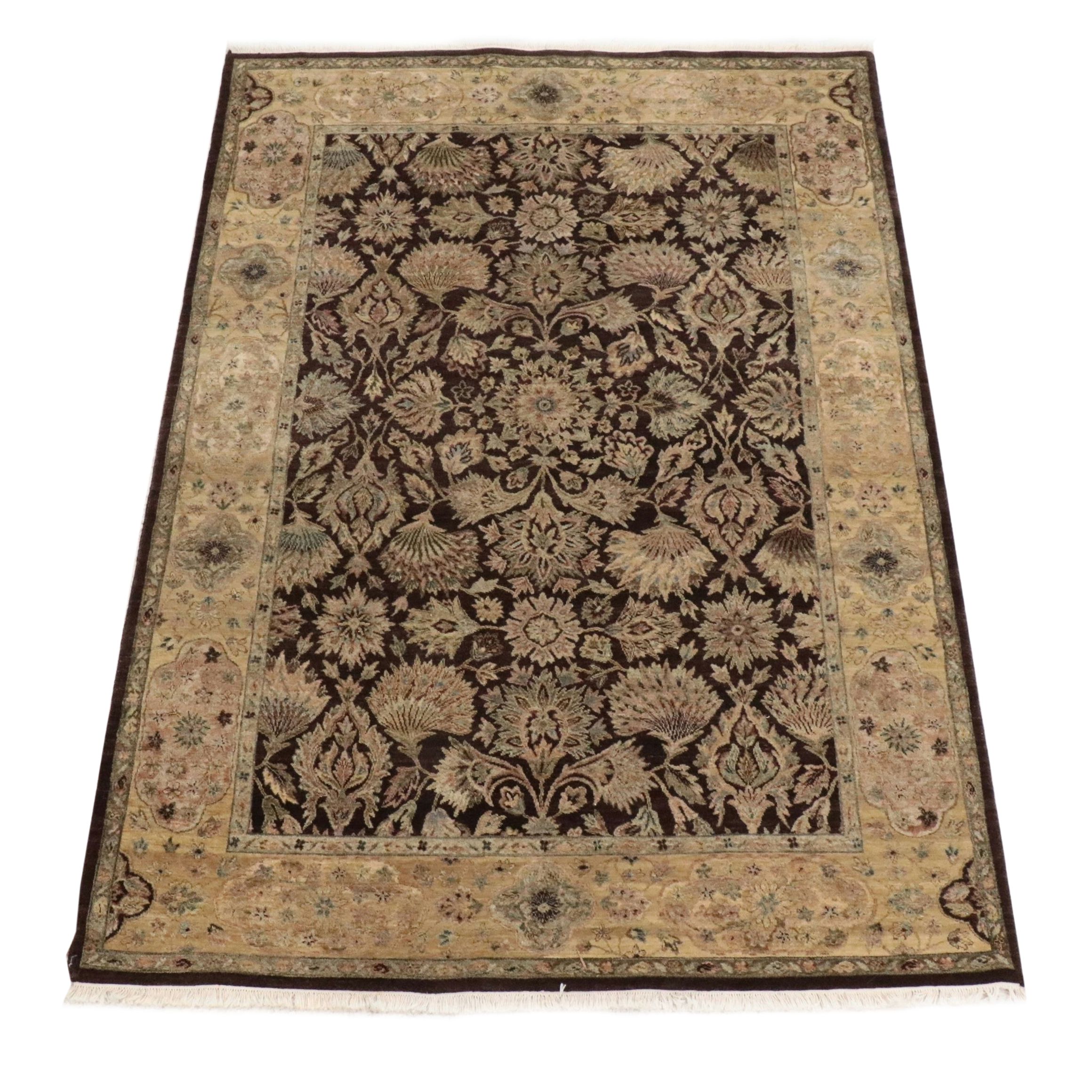 5'11 x 9'5 Hand-Knotted Pakistani Lahore Area Rug