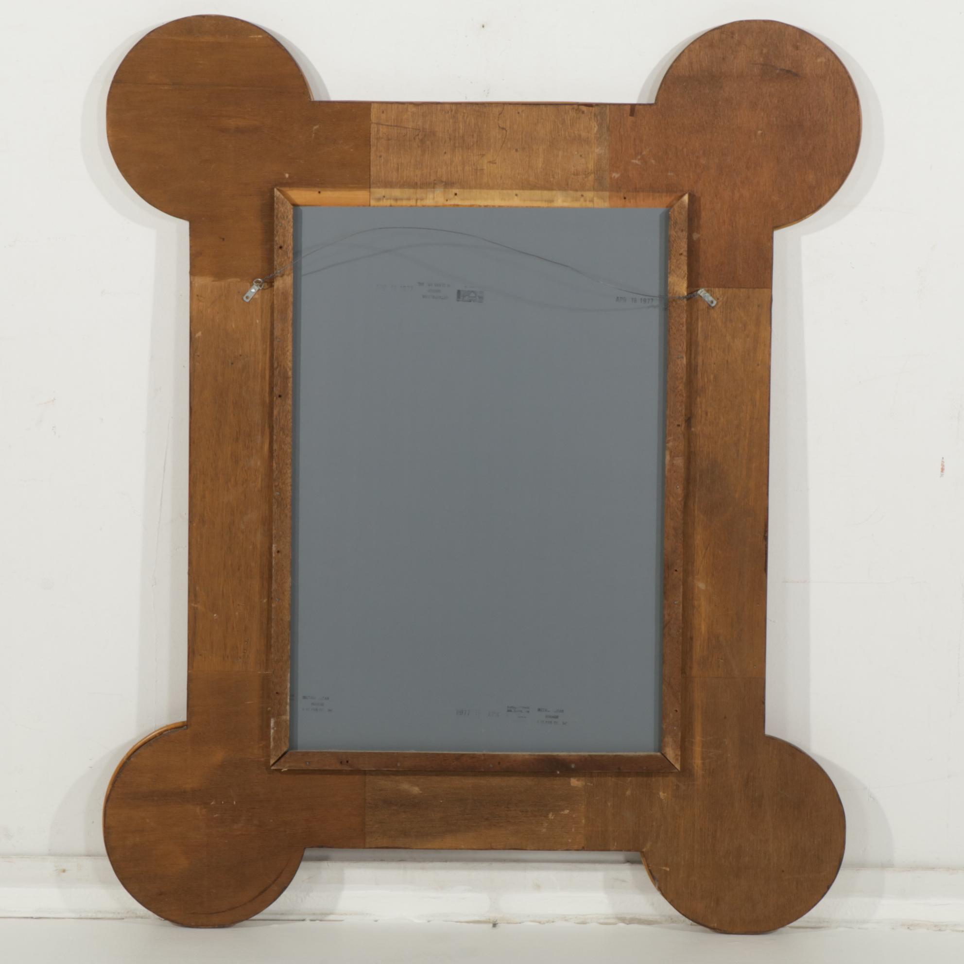 Arpex Intl. "Colin Morrow Collection" Italian Modernist Rattan Wall Mirror