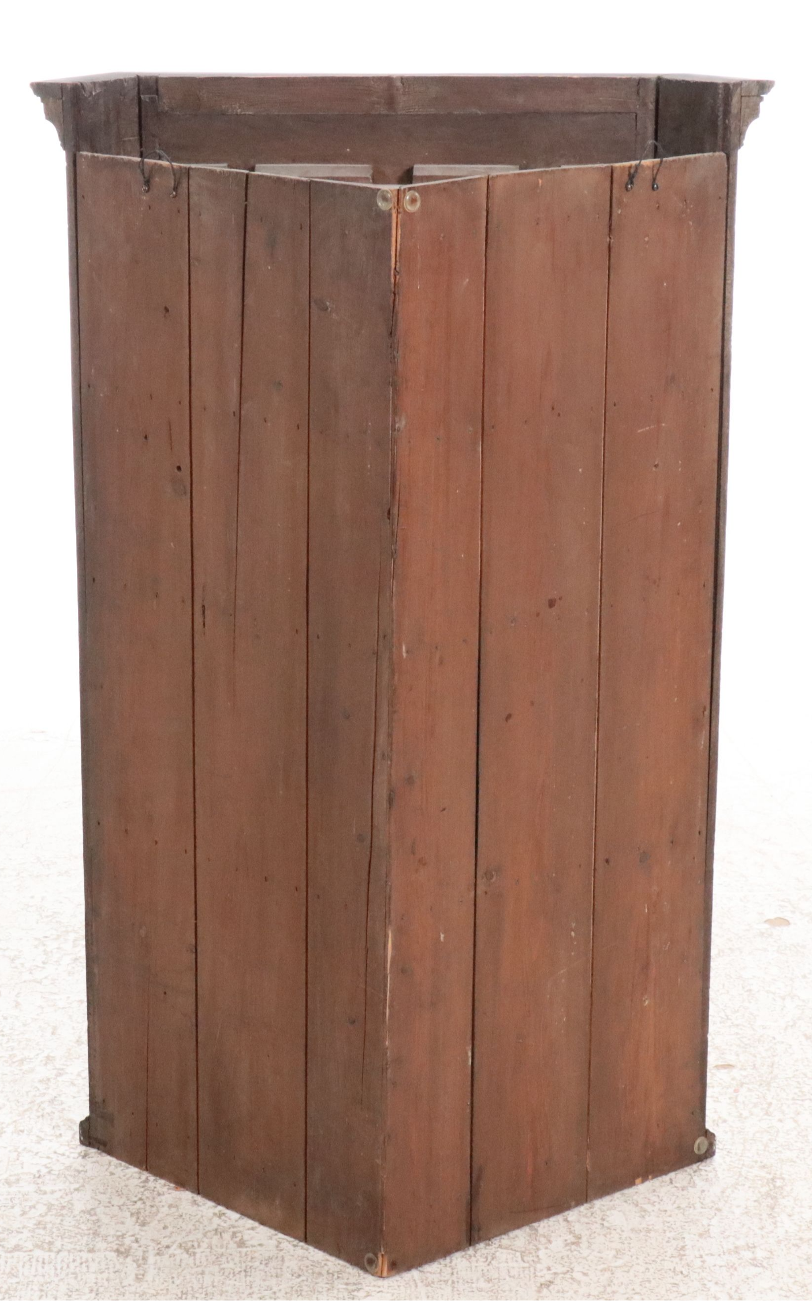 George II Style Scottish Inlaid Mahogany Hanging Corner Cabinet