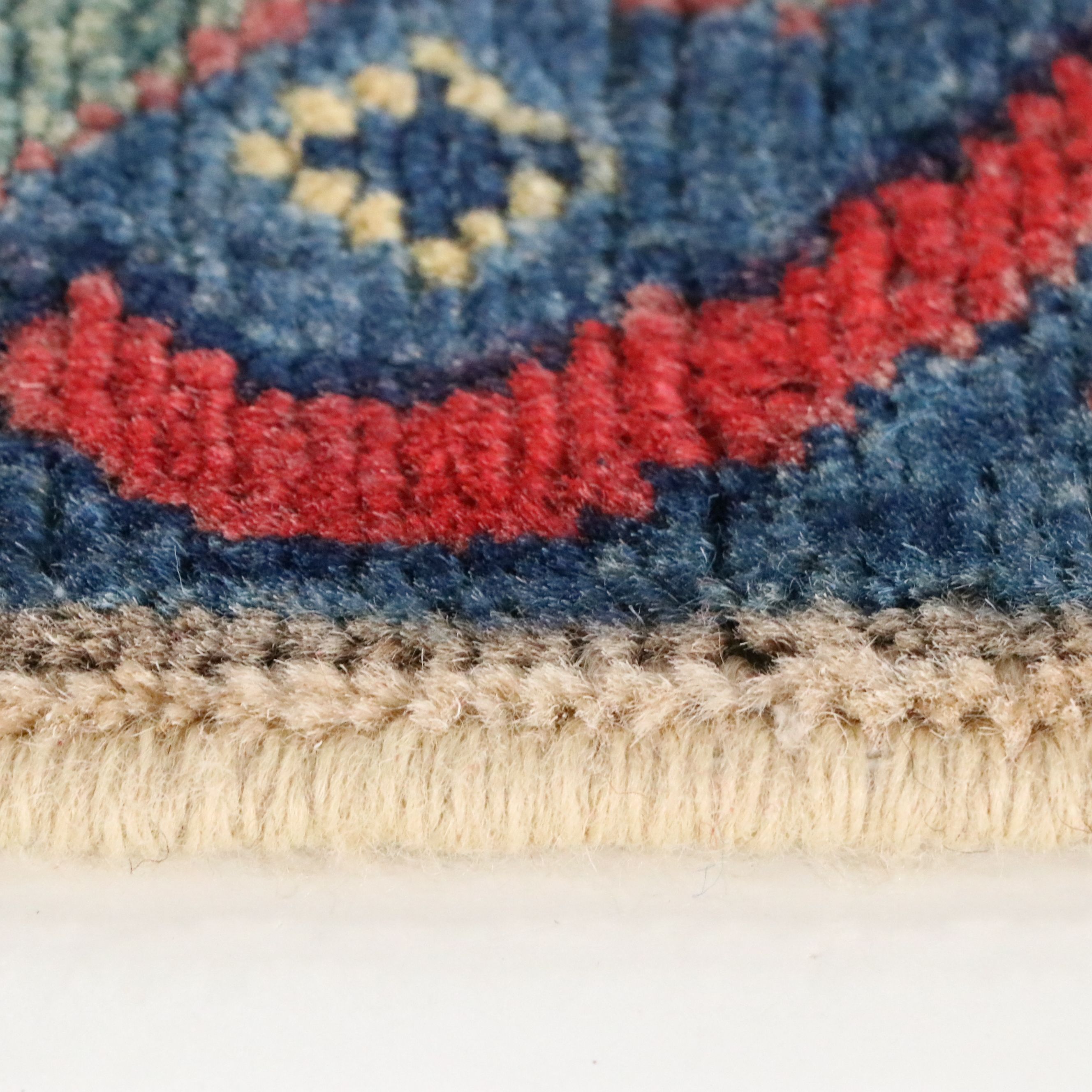 2' x 3'2 Hand-Knotted Afghan Pictorial War Accent Rug